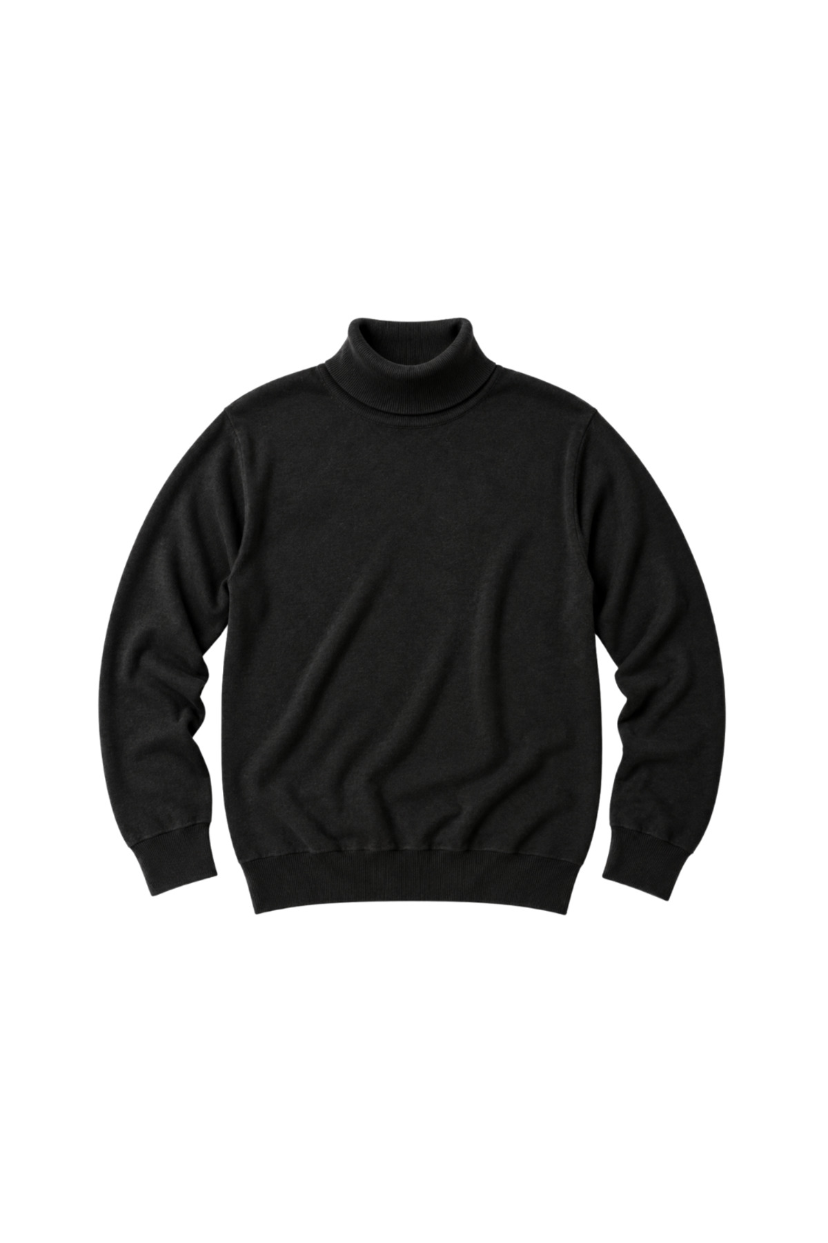 BattalModa Erkek Büyük Beden Antrasit Tam Balıkçı Pamuklu Kazak 3XL-4XL-5XL-6XL görsel 4