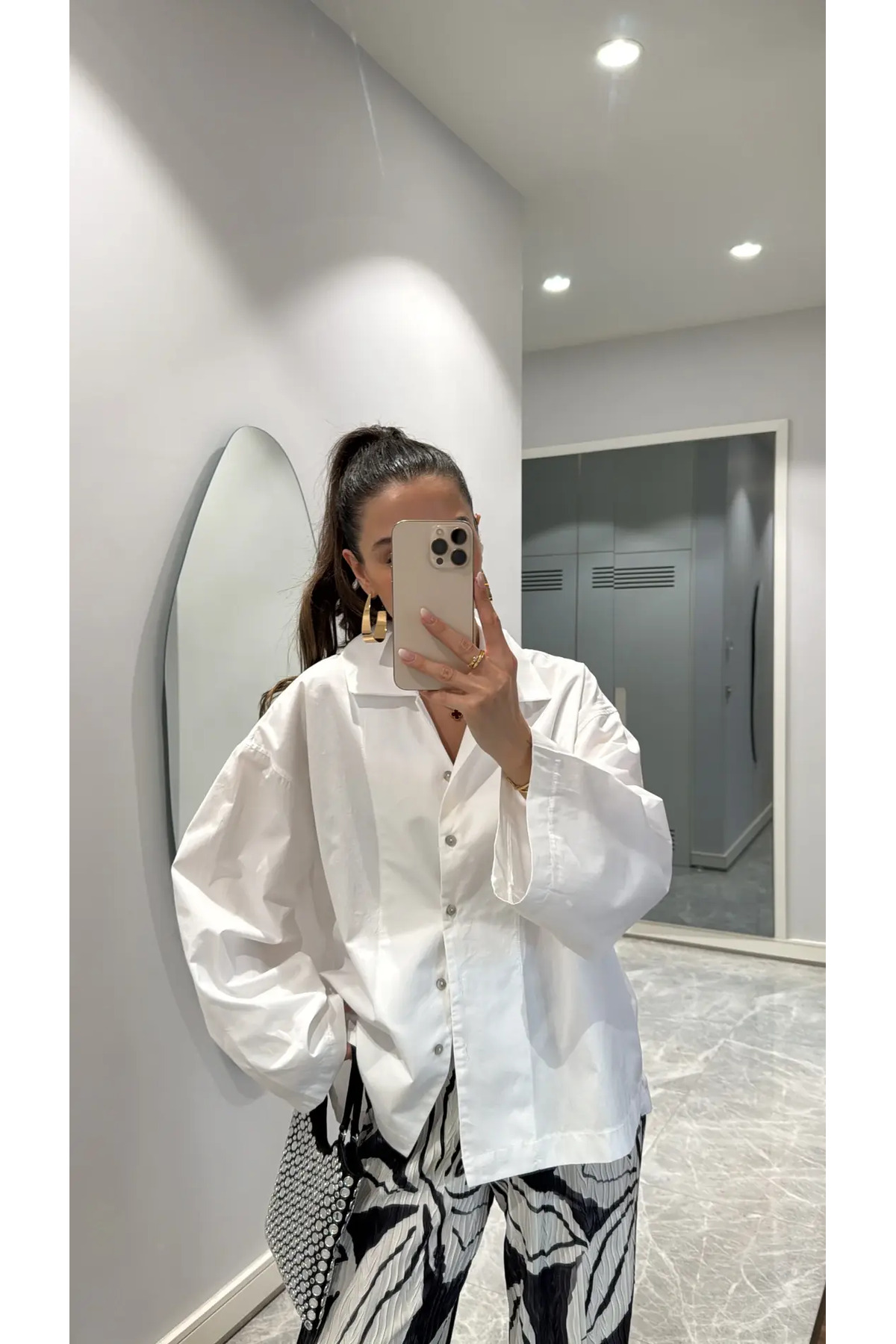 sinem kıvanç Oversize Poplin Gömlek