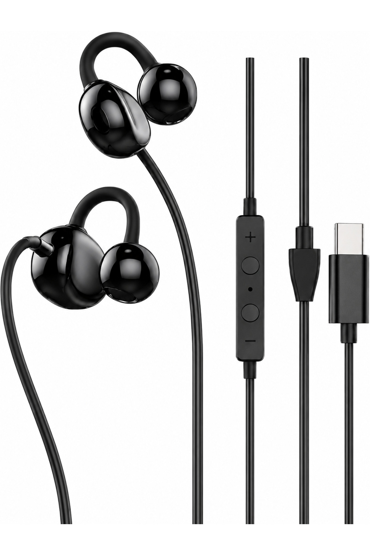 iPad/iPhone 15/16 Plus/17 Air/18 Pro Max/18 Duo Uyumlu Gelişmiş DAC Çipli Type-C Girişli Kablolu Küpe Kulaklık Tak Çalıştır Gürültü Engelleme DAC Chip Uyumlu Kablolu Kulakiçi Kulaklık