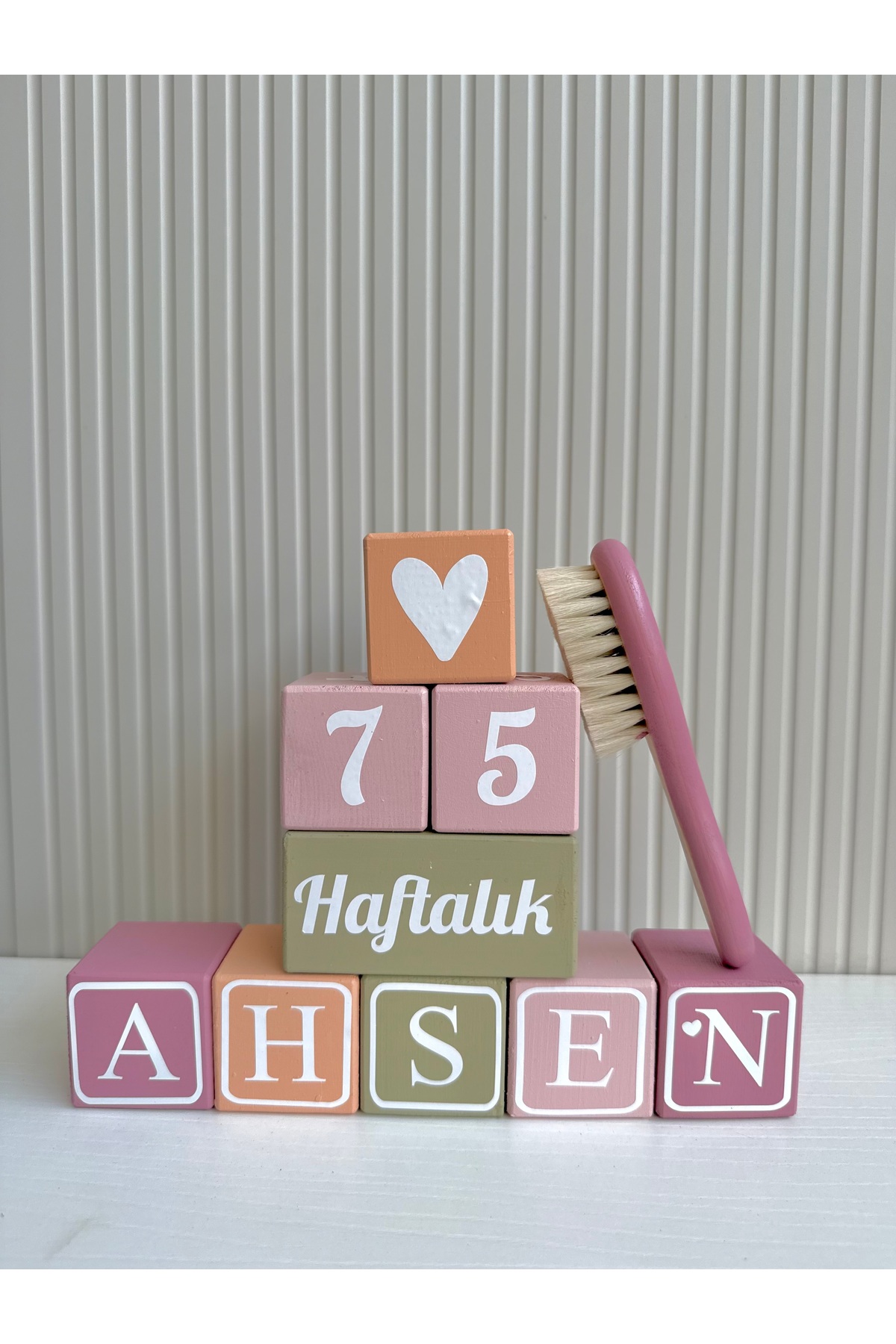 Bebek Anı Küpü Ve Kişiye Özel HarfLi (Set 5 harf için geçerli)