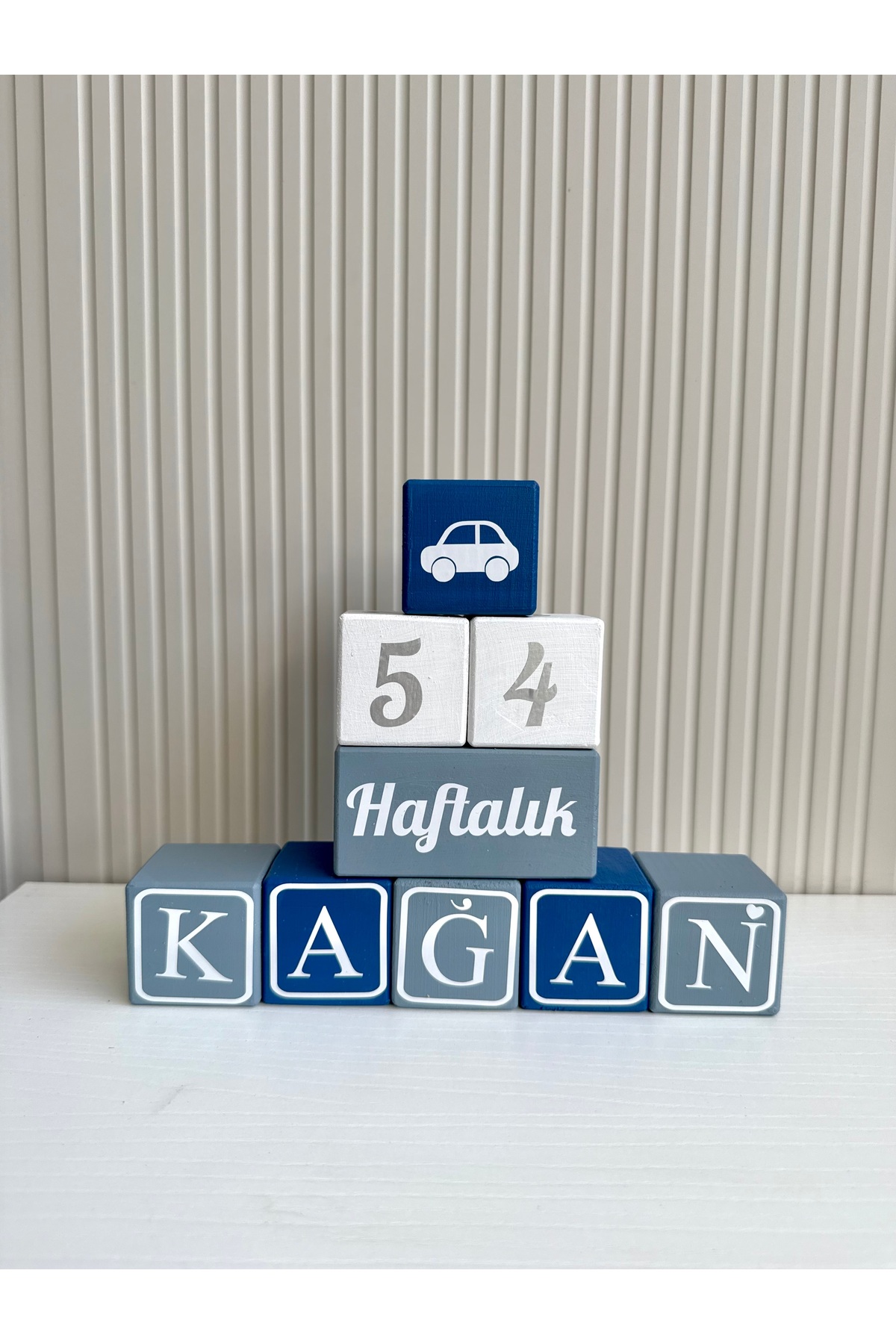 Lacivert Kişiye Özel İsimli Bebek Anı Küpleri HARFLİİİİ(5 harf için geçerlidir)