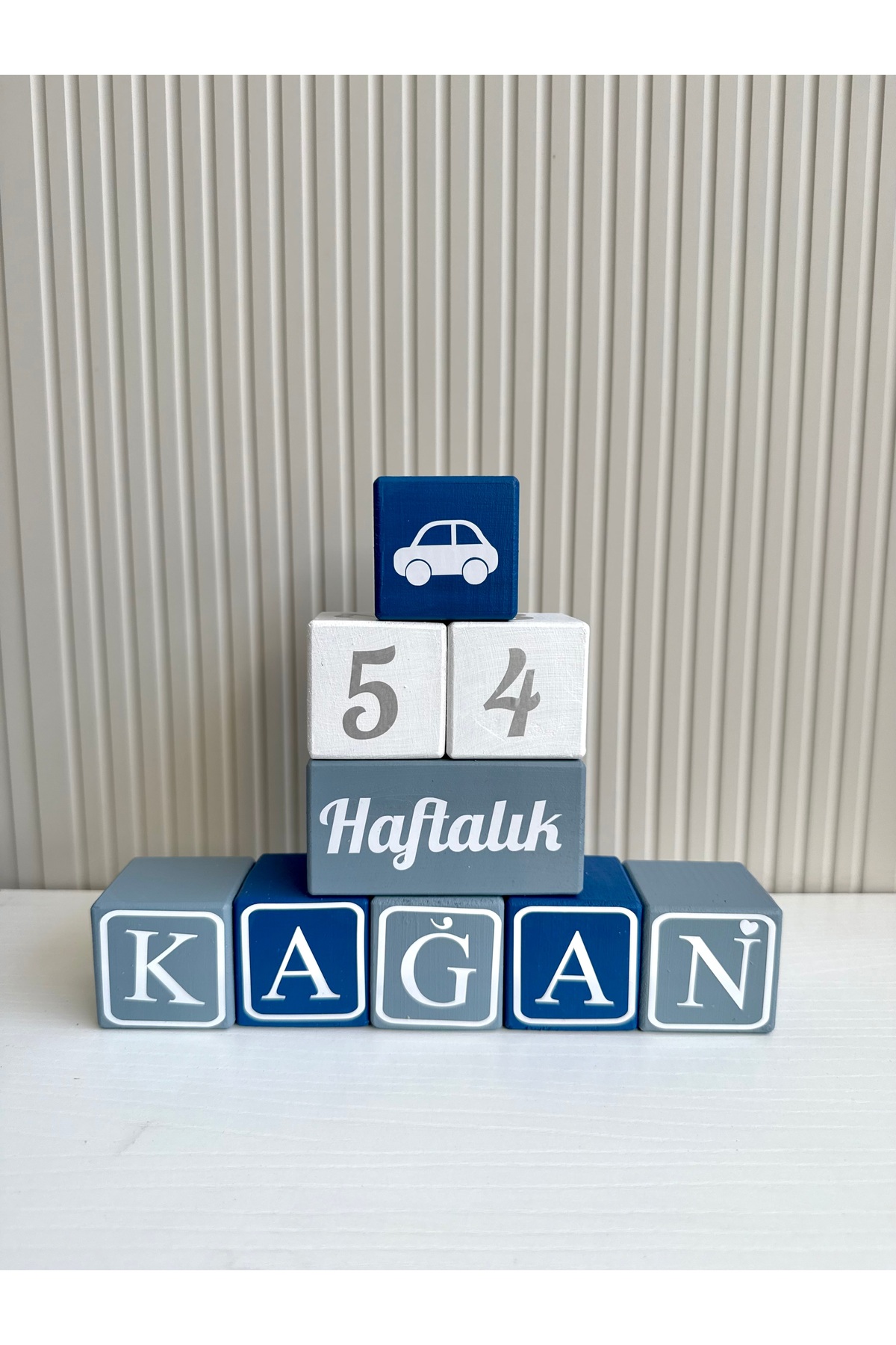 Lacivert Kişiye Özel İsimli Bebek Anı Küpleri HARFLİİİİ(5 harf için geçerlidir)
