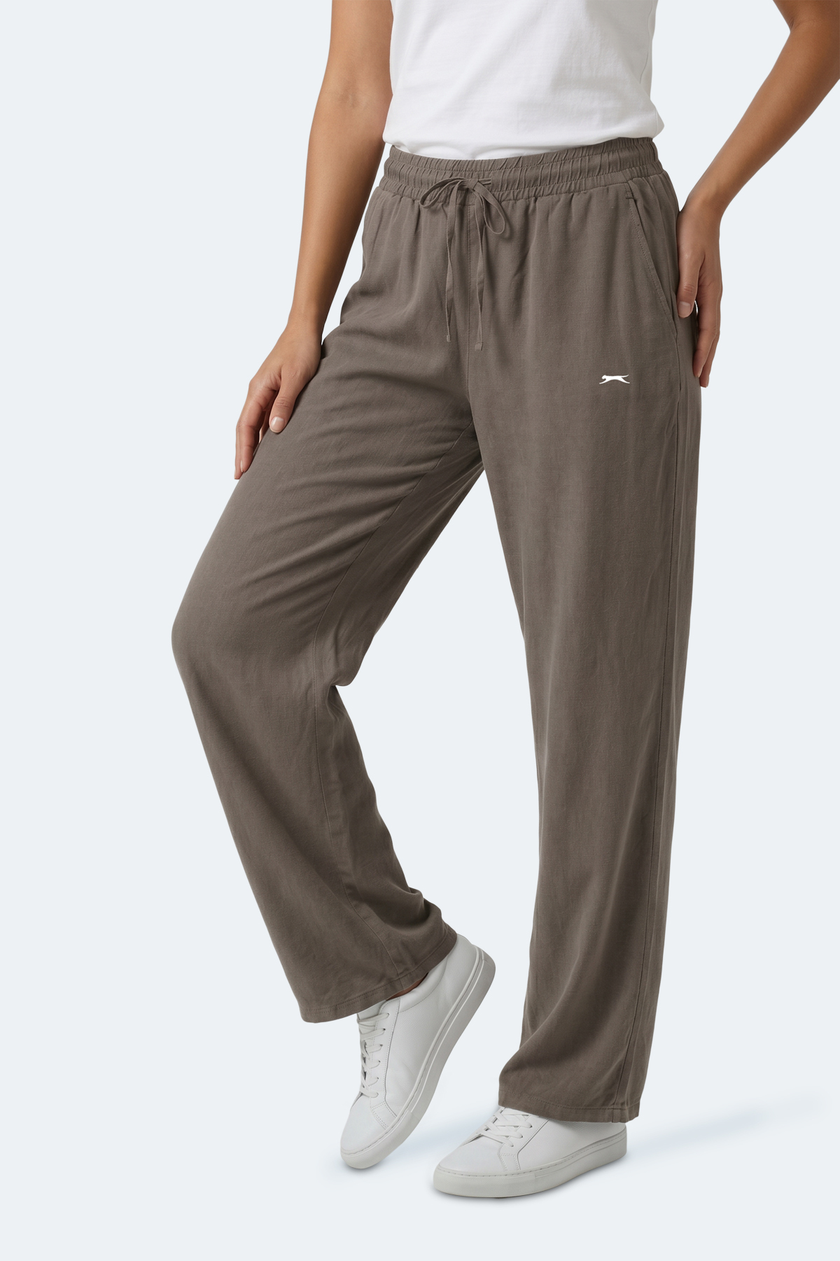 Slazenger KATKA Kadın Bol Paça Yeşil Eşofman Altı görsel 5