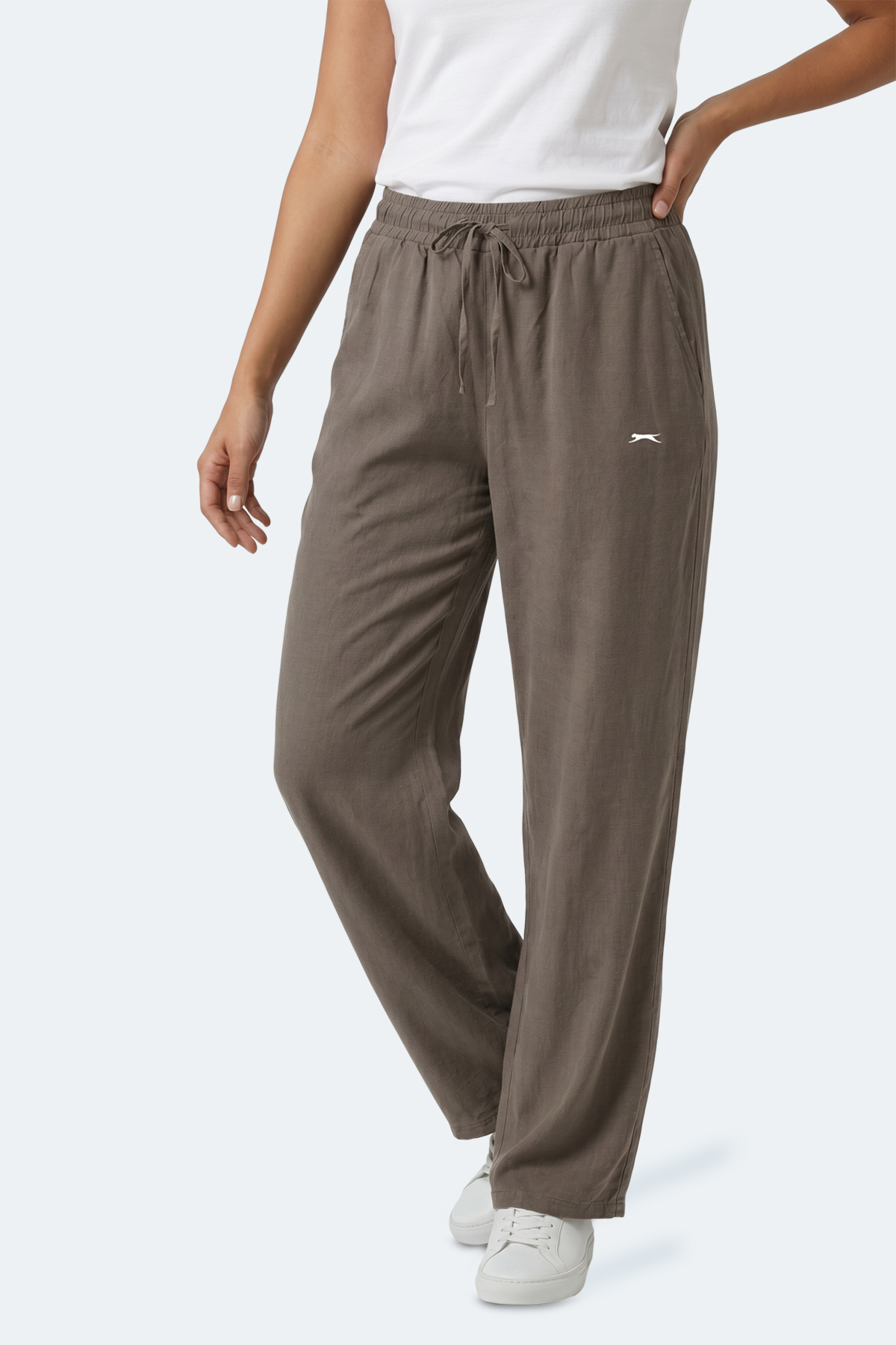 Slazenger KATKA Kadın Bol Paça Yeşil Eşofman Altı görsel 6