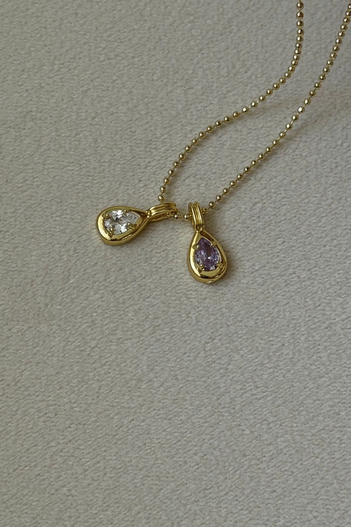 Lavian Accessories Zirkon Taşlı Damla Taş Kolye görsel 2