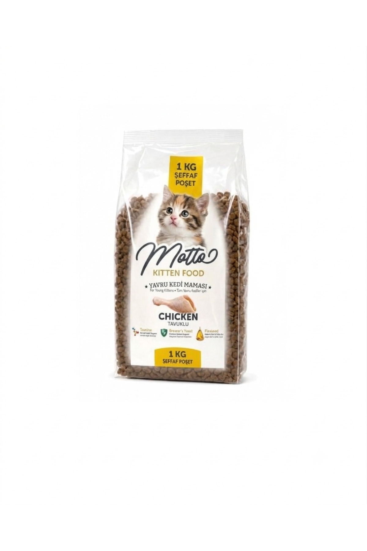 MOTTO Yavru Kedi Maması 1 kg – Yavru Kediler İçin Kedi Maması – Şeffaf Poşet