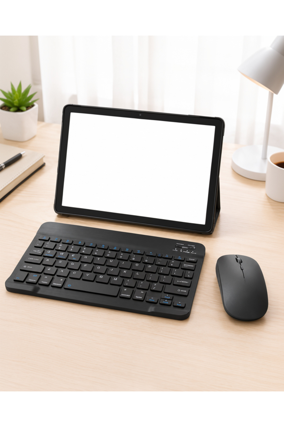Azrlya Android İşletim Sistemli SIM Kart Girişli Tablet Bluetooth Klavye Mouse Seti Mobil İnternet Destekli