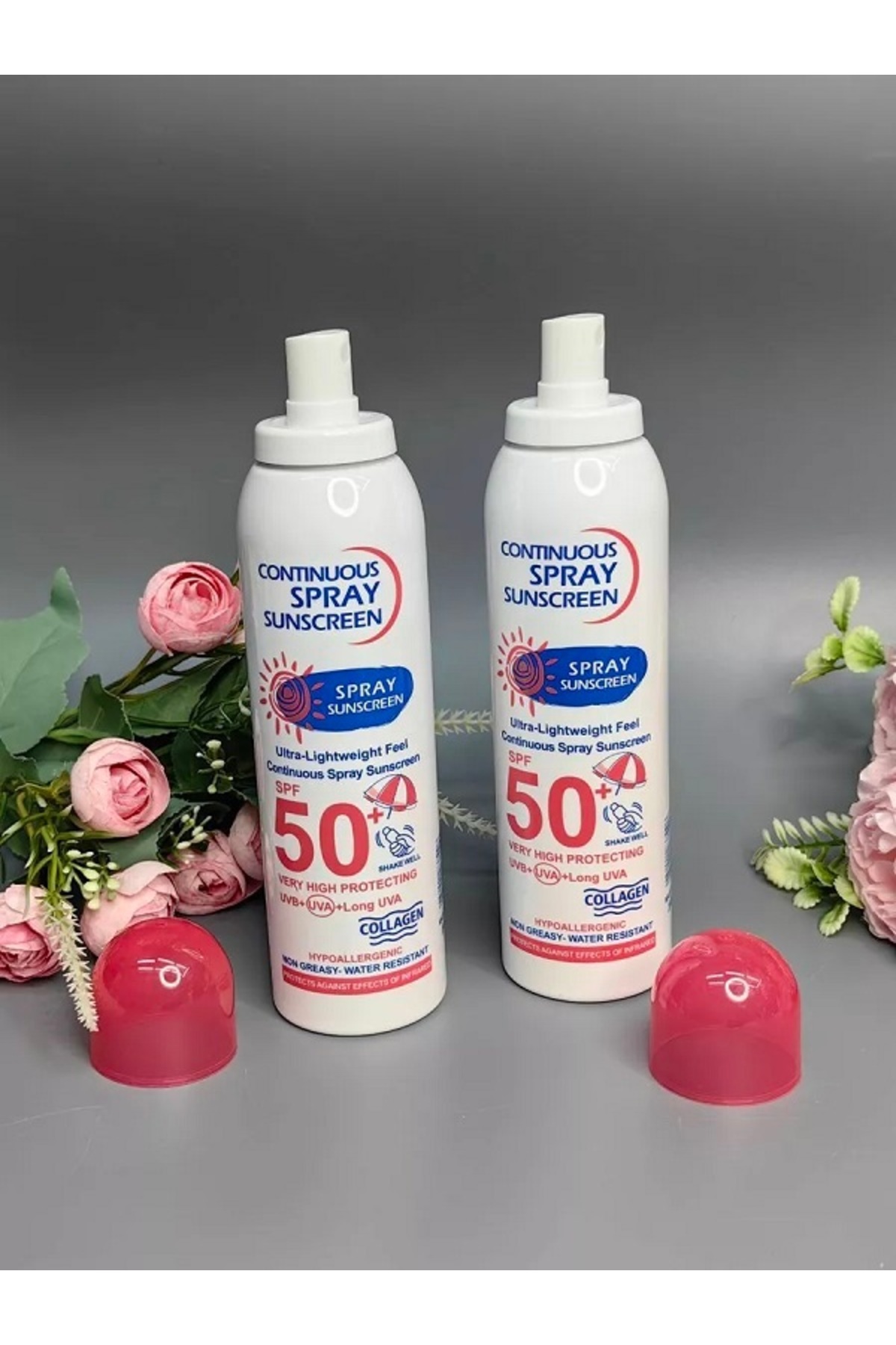 Yaşlanma Karşıtı Beyazlatıcı Yüksek Koruma Güneş Kremi SPF 50+ Sprey Güneş Koruyucu 230 ML — 45645635464563 — تصویر 4 از 5