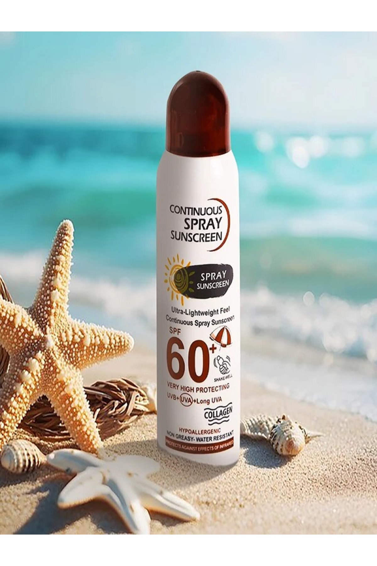 Yaşlanma Karşıtı Beyazlatıcı Yüksek Koruma Güneş Kremi SPF 60 Sprey Güneş Koruyucu 230 ML — 2651256151