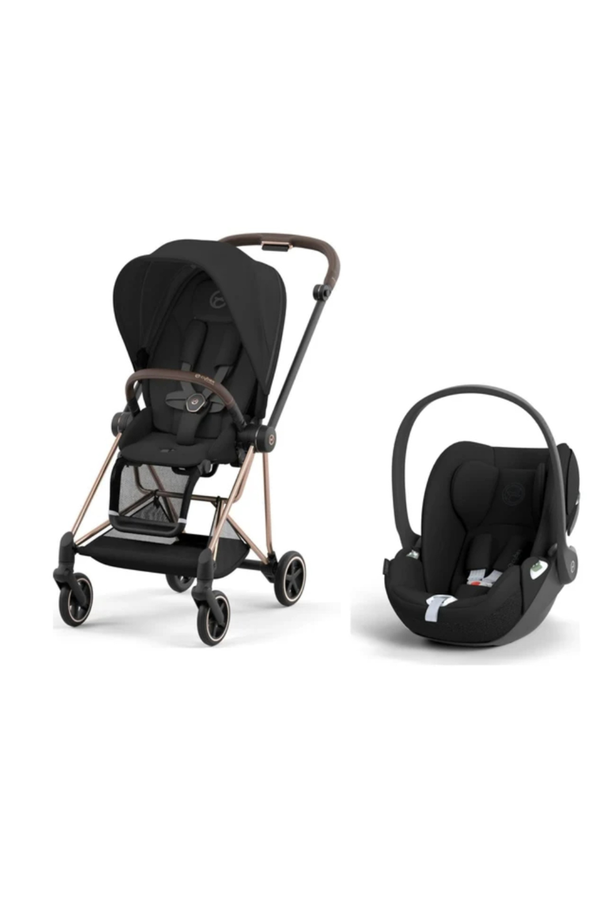 Cybex Mios Travel Sistem | Rosegold Sephia Black & Cloud T Plus Sephia Black