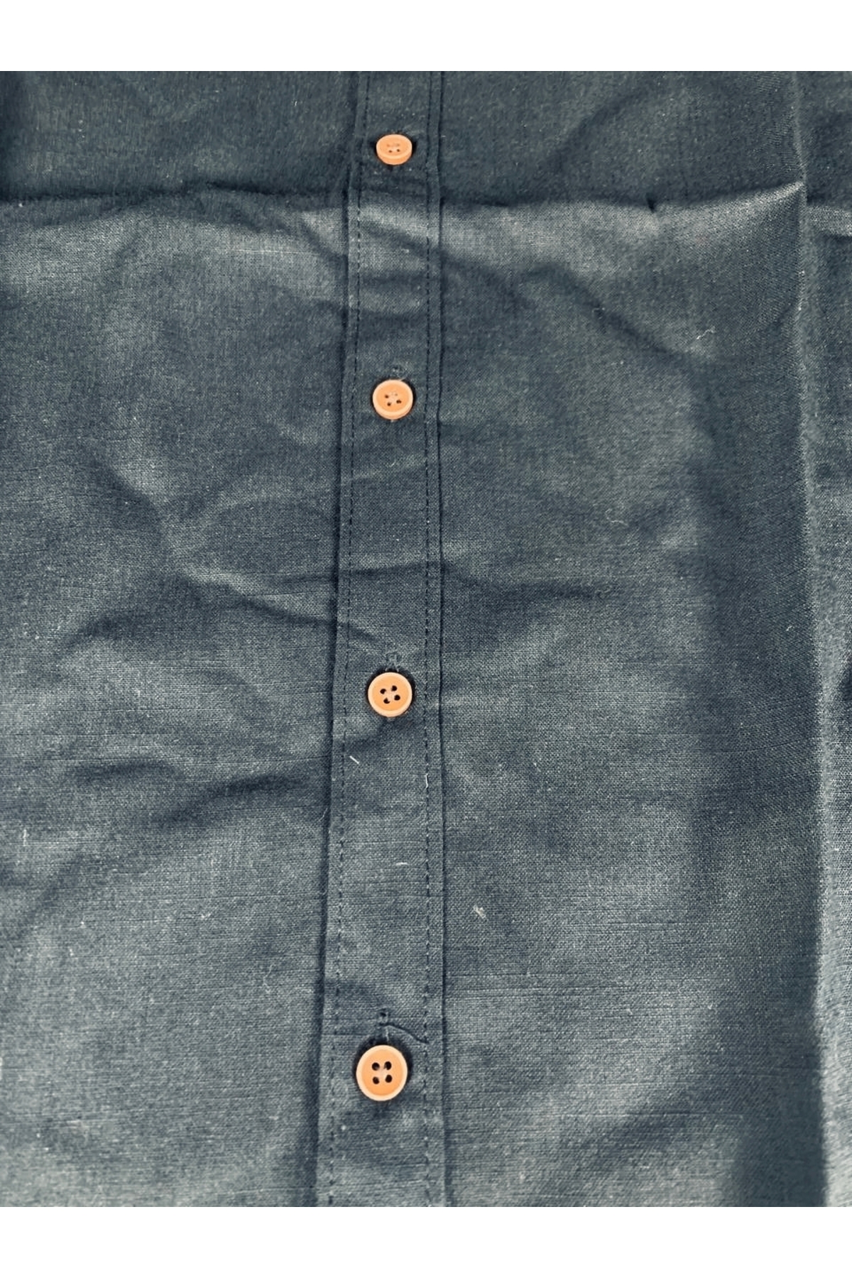 Chordi Erkek Büyük Beden Battal Slim Fit Uzun Kollu Keten Hakim Yaka Gömlek görsel 6