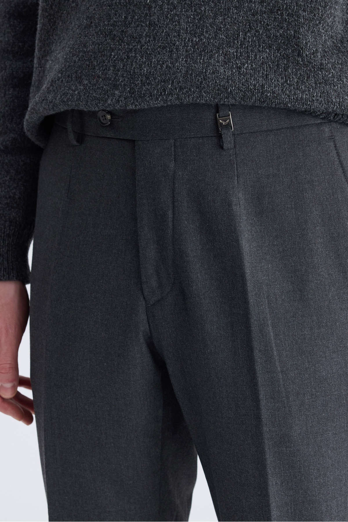 D'S Damat Ds Damat Slim Fit Antrasit Kumaş Pantolon görsel 2