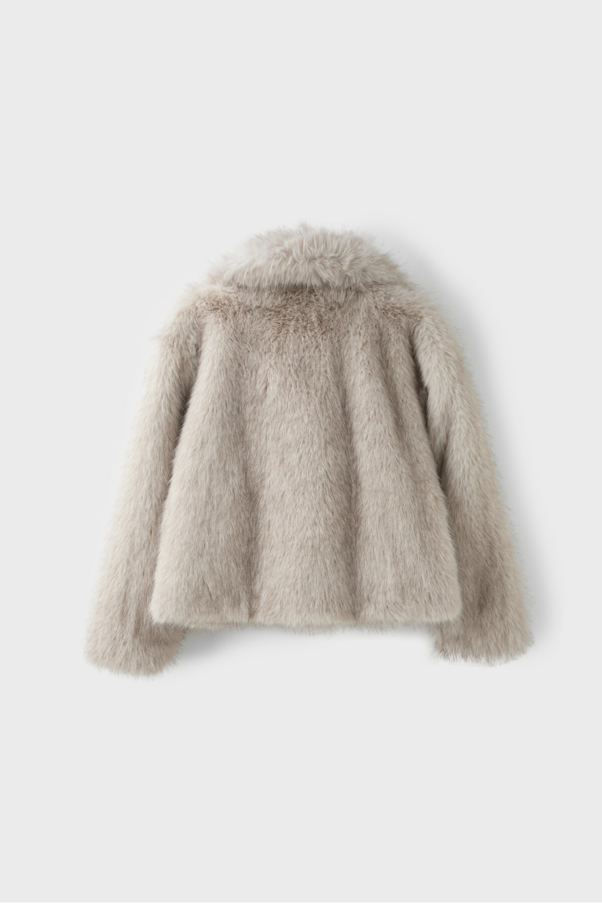 Stradivarius Basic dik yakalı suni kürk ceket görsel 7