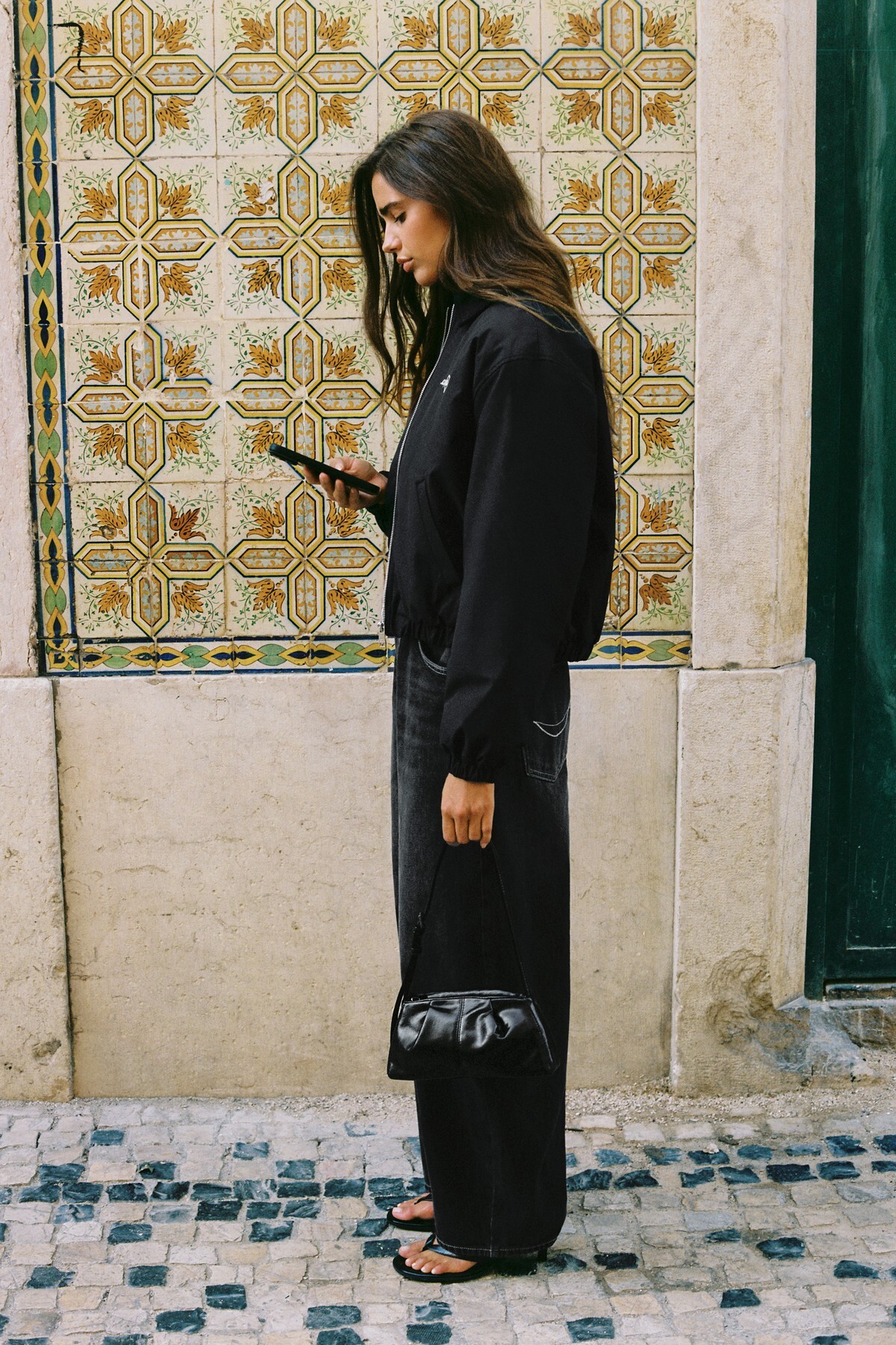 Pull & Bear Pileli omuz çantası görsel 6