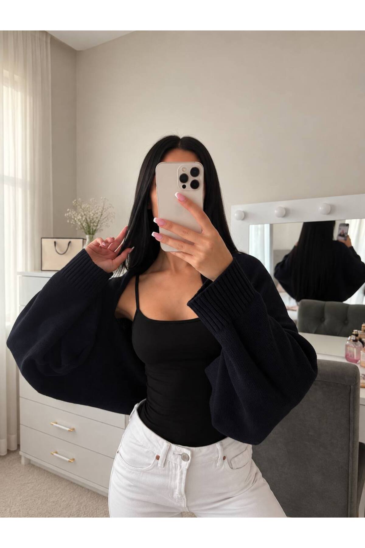 zebewear Lacivert Triko Bolero görsel 2