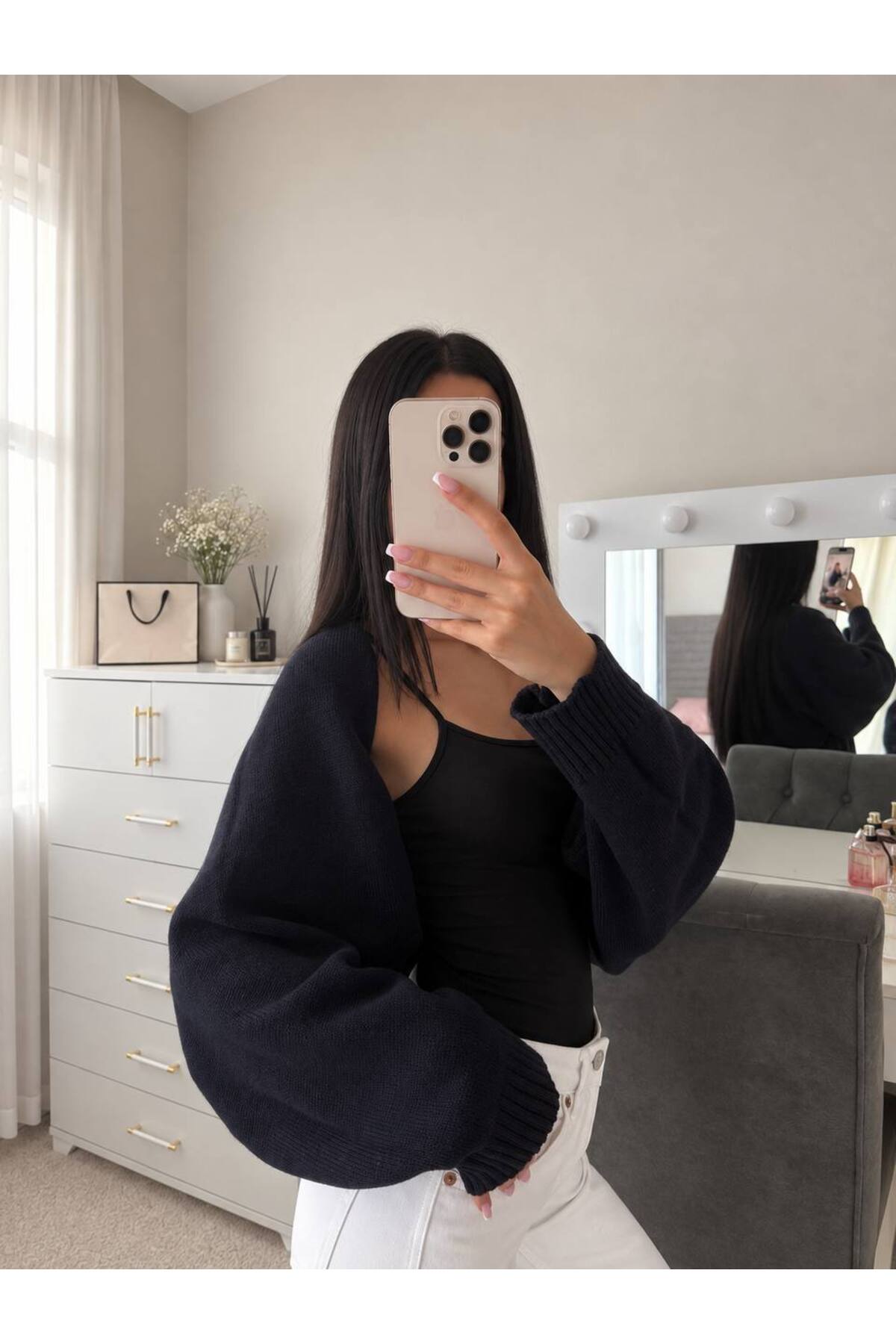 zebewear Lacivert Triko Bolero görsel 4