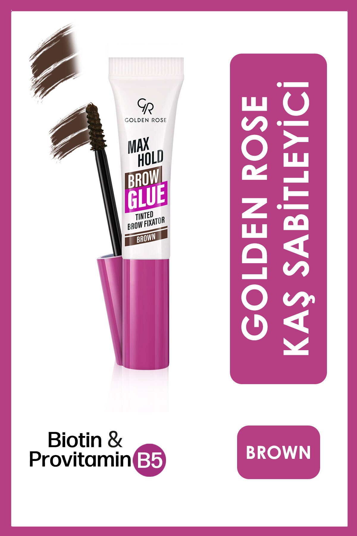 Golden Rose Max Hold Brow Glue - 104 Brown - Kahverengi Kaş Sabitleyici — قهوهای MAX_1