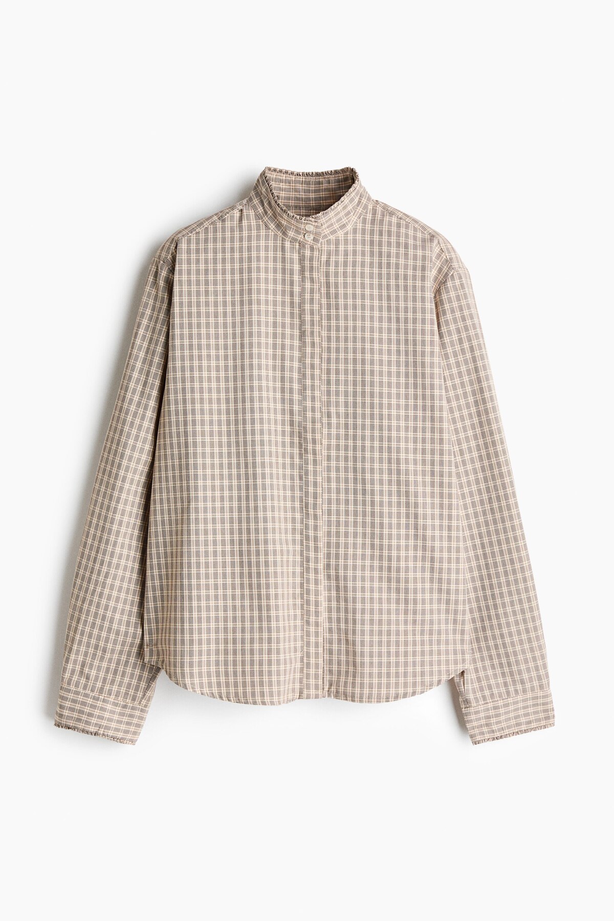 H&M Fırfırlı Dik Yakalı Gömlek görsel 3