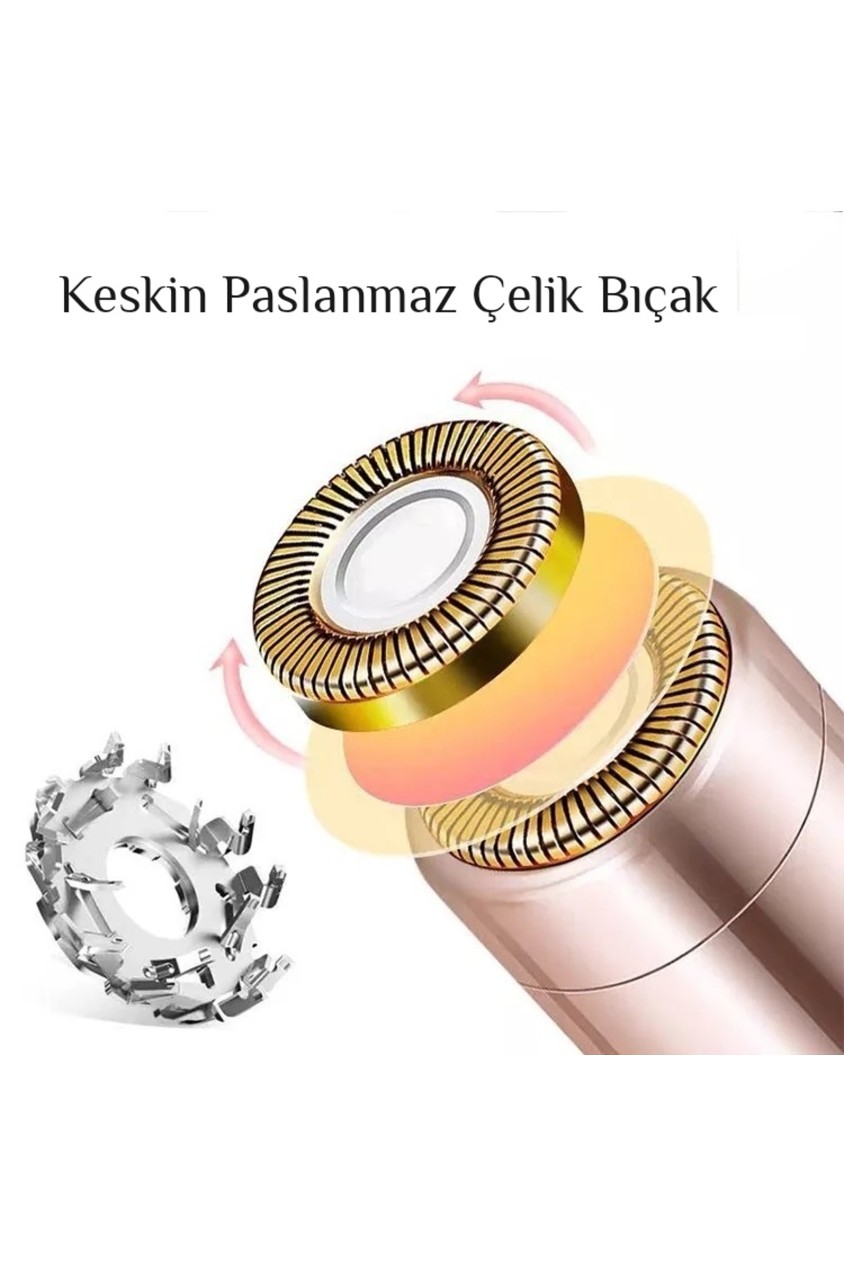 Ruj Modeli Pilli Kadın Yüz ve Dudak Üstü Tüy Alma Makinesi — Epilatör — تصویر 4 از 8