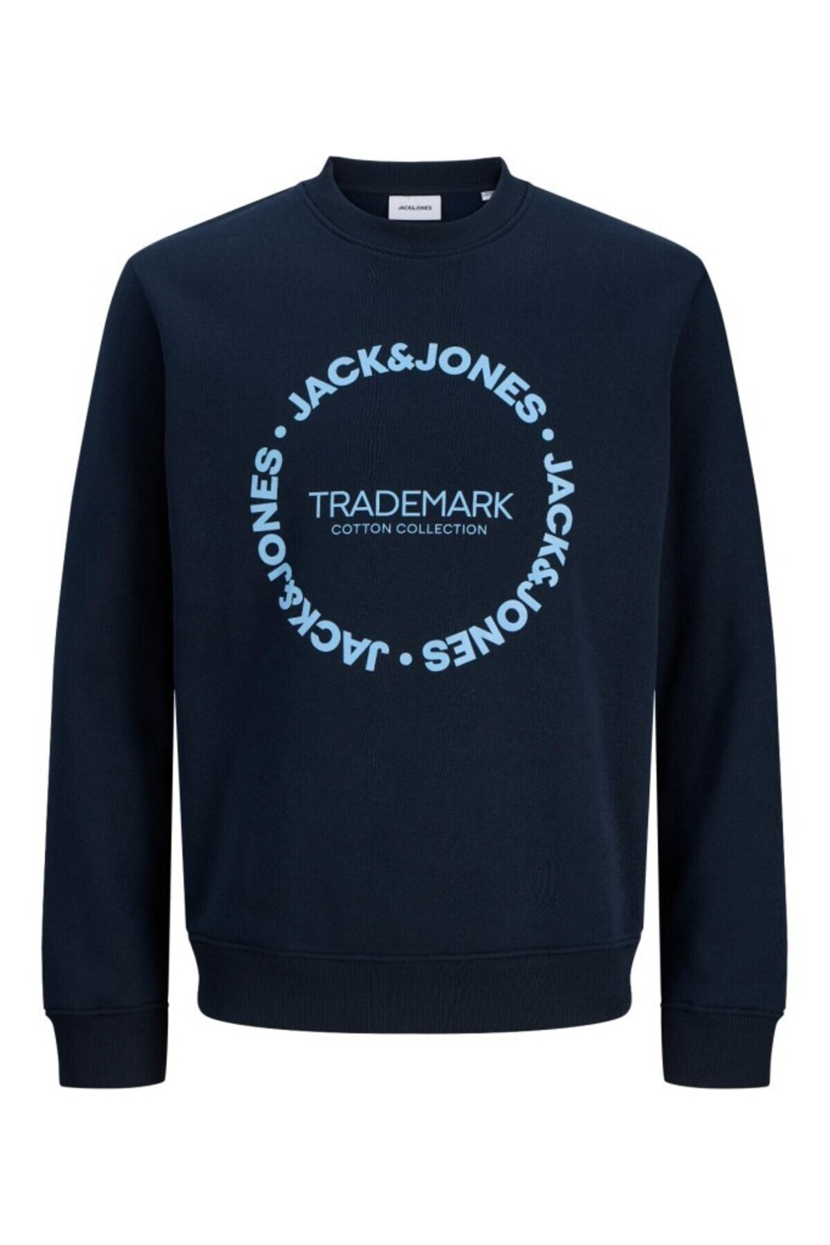 سویشرت مردانه یقه گرد سرمه‌ای JJBenson کد 12298497 جک اند جونز سویشرت Jack & Jones
