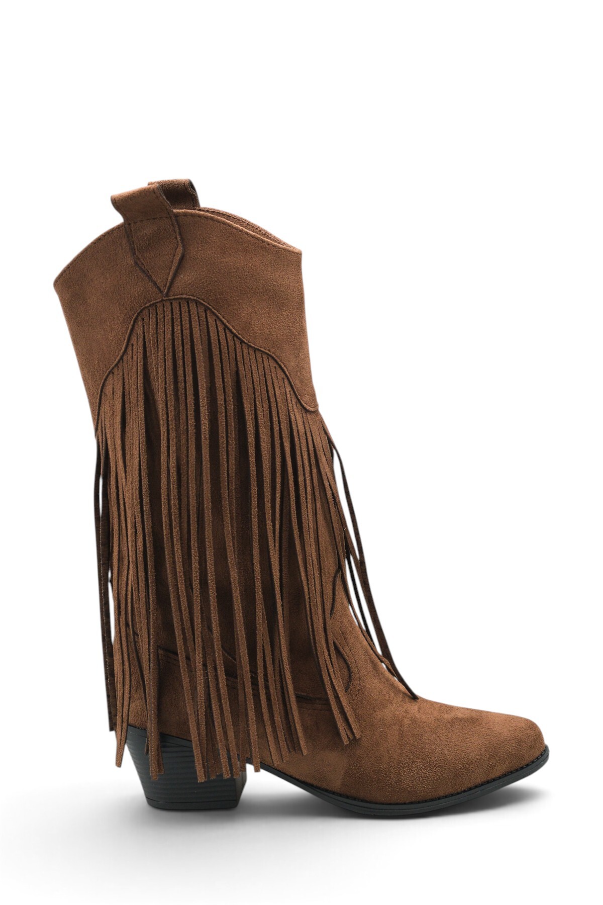 Riccon Phoebe Diva Kadın Püsküllü Western Çizme 0012897 görsel 4