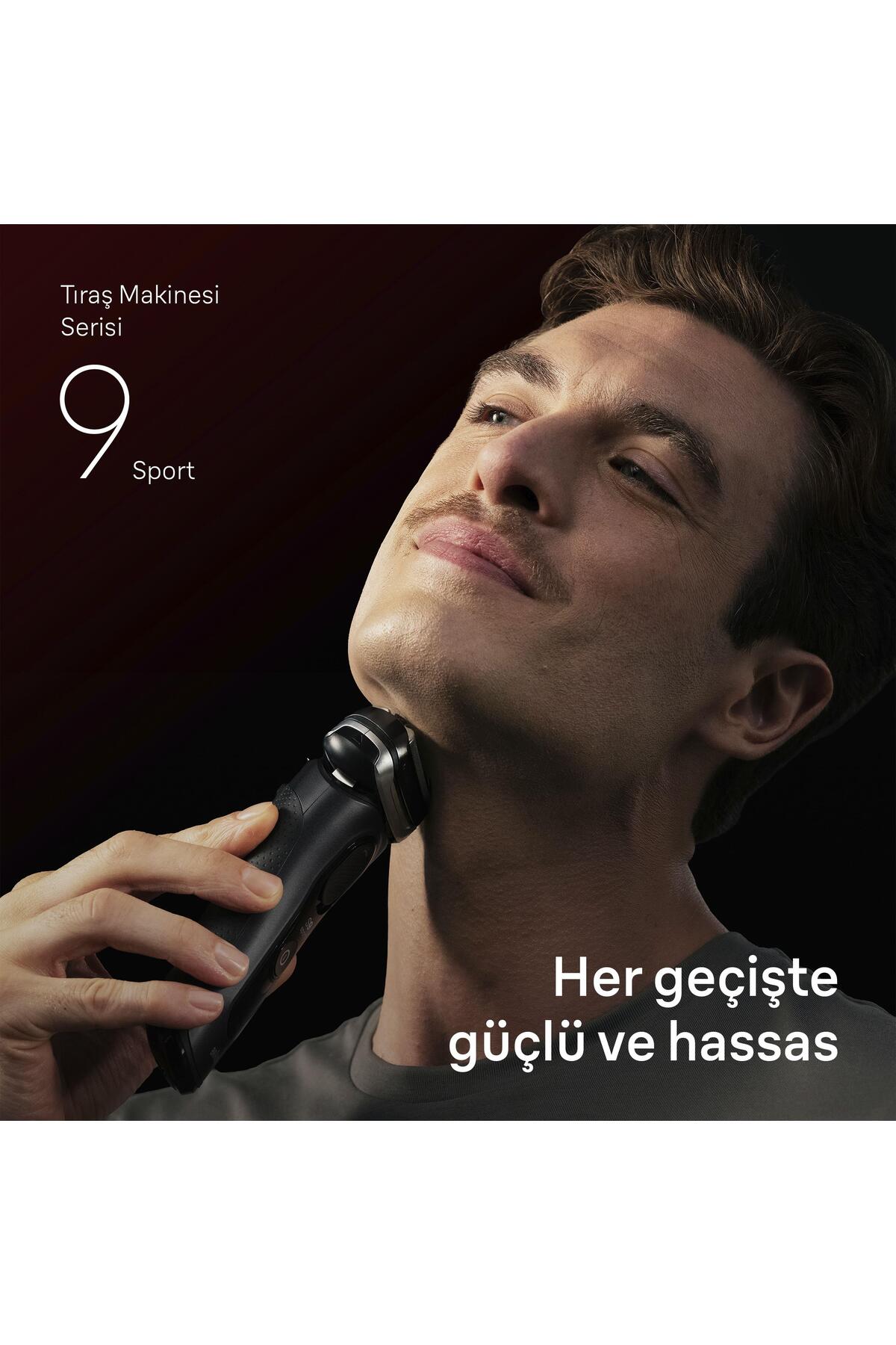 ماشین اصلاح برقی سری 9 اسپورت، مناسب برای استفاده خشک و مرطوب، با باتری 60 دقیقه‌ای، مدل 9110s