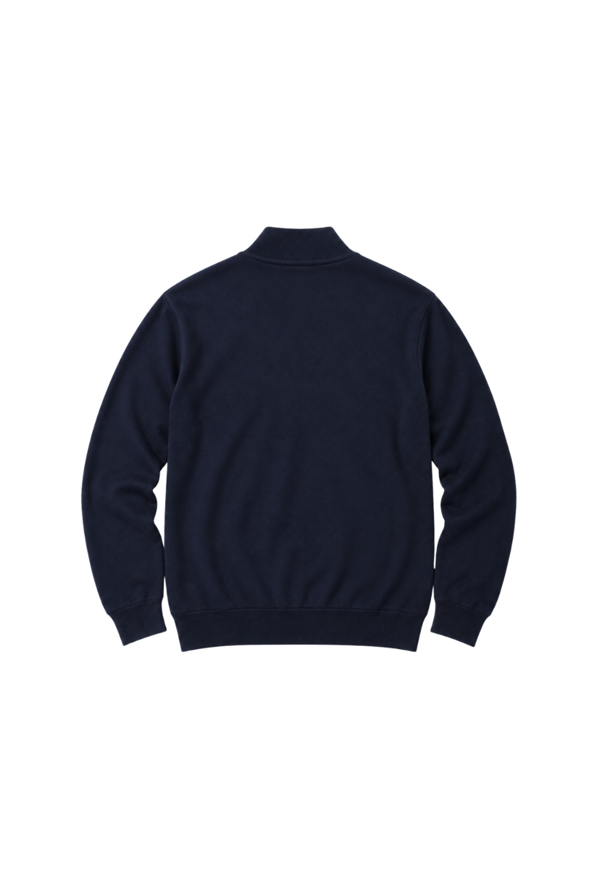 BattalModa Erkek Büyük Beden Lacivert Fermuarlı Dik Yaka Pamuklu Kazak 3XL-4XL-5XL-6XL görsel 5