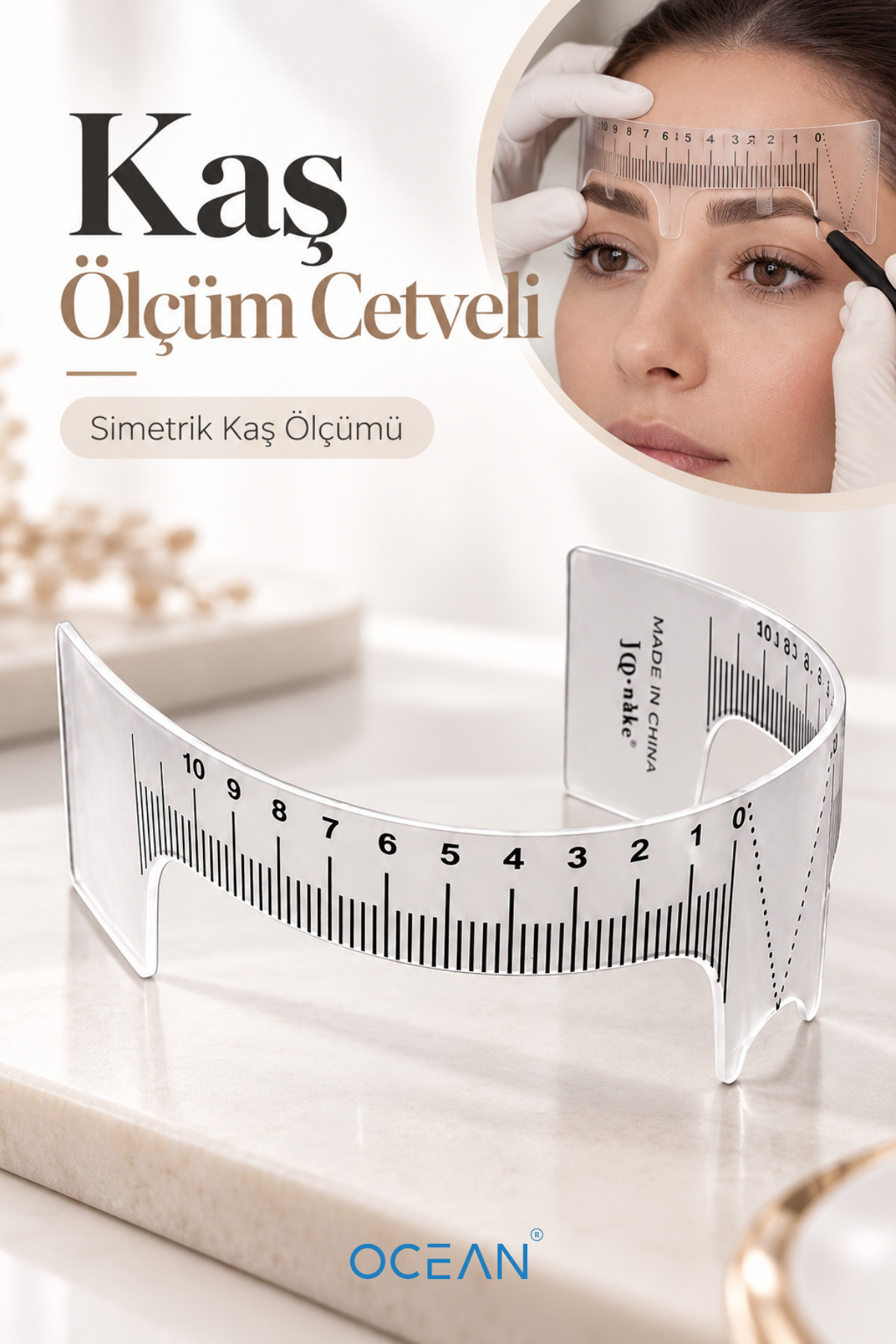 Ocean Kaş Ölçüm Cetveli, Kaş Tasarım ve Şekillendirme Ölçüm Aparatı — OCN5239100
