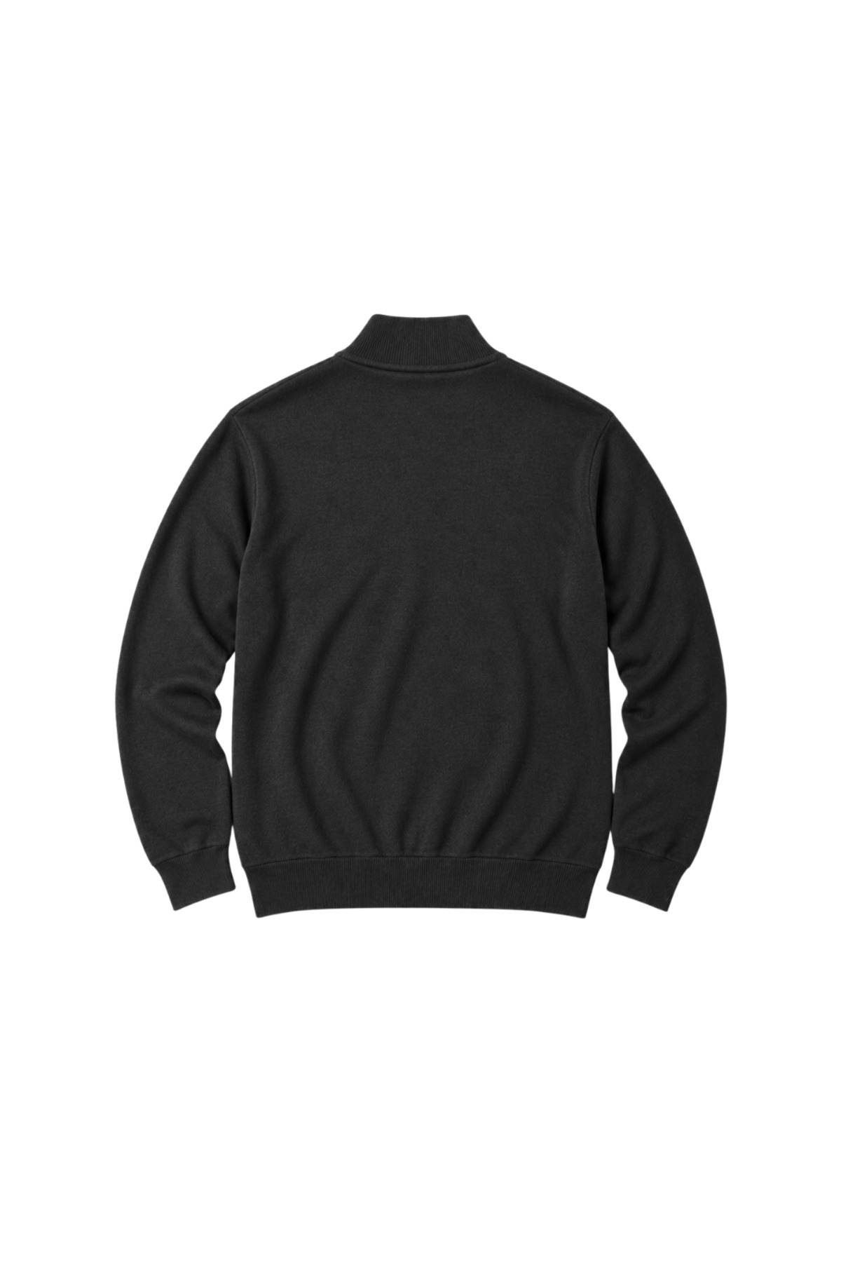 BattalModa Erkek Büyük Beden Antrasit Fermuarlı Dik Yaka Pamuklu Kazak 3XL-4XL-5XL-6XL görsel 5