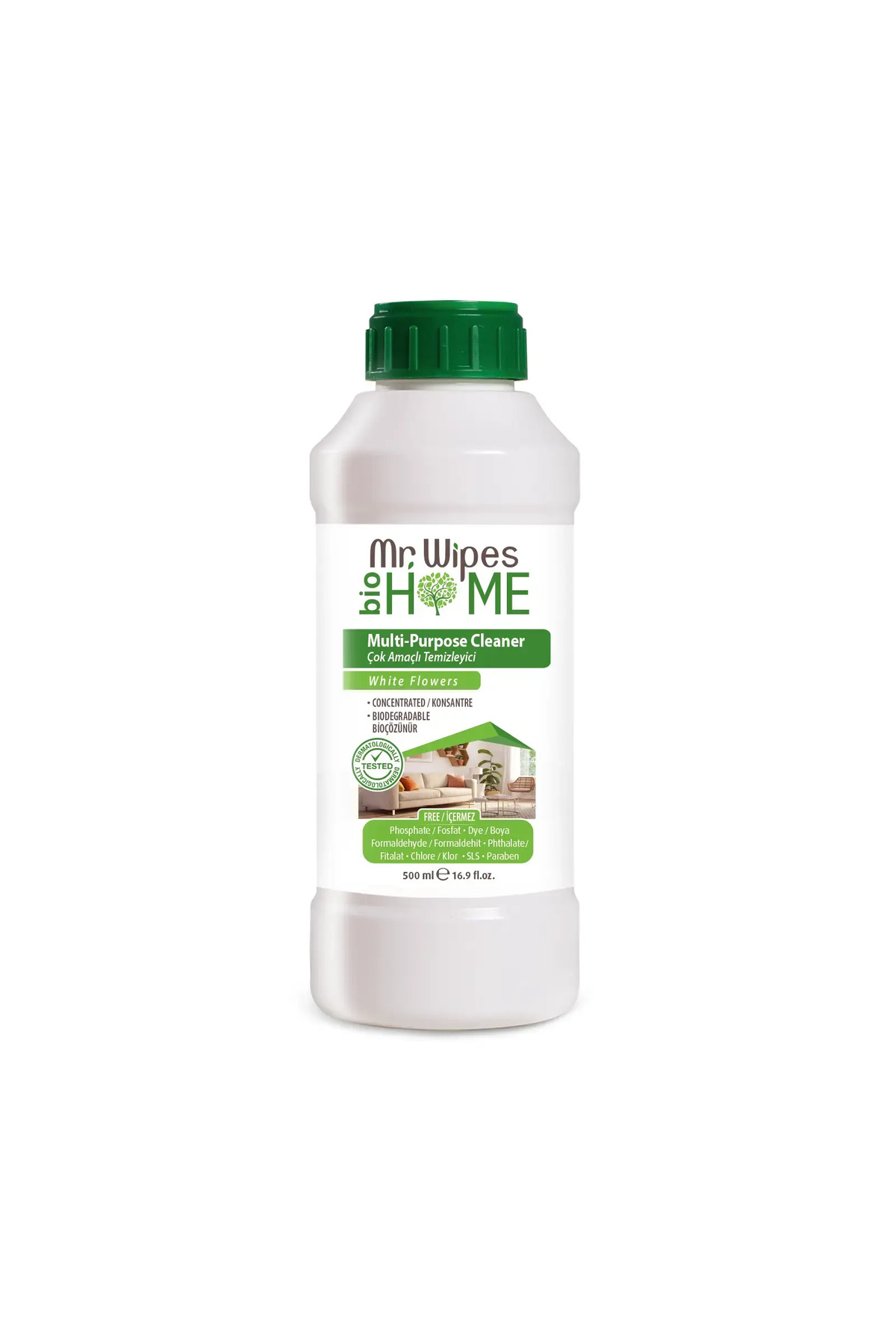 Mr. Wipes Konsantre Çok Amaçlı Temizleyici Beyaz Çiçek Kokulu 500 ml