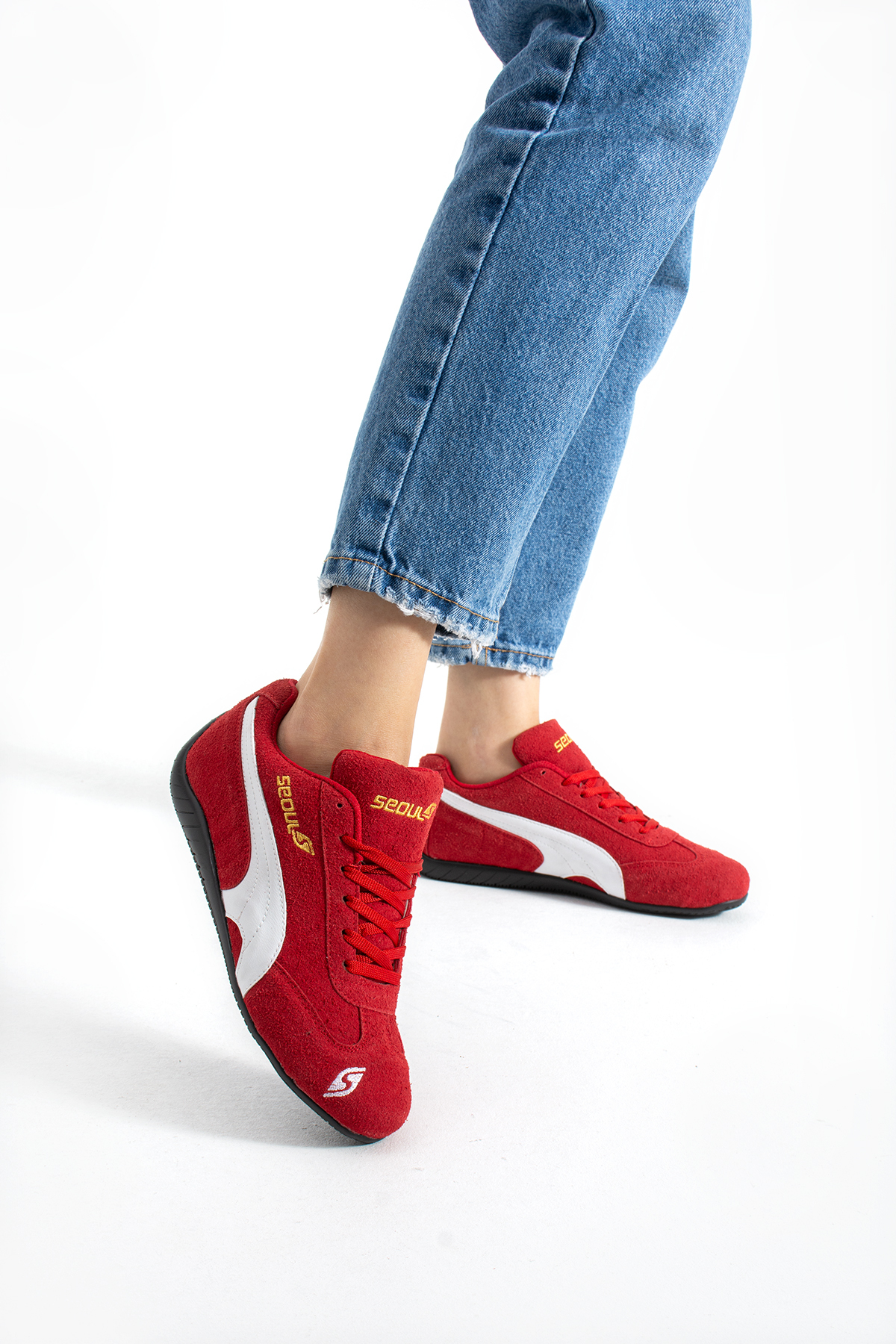 SEOUL SPORT SHOES Kadın Retro Sneaker Rahat Taban Bağcıklı Günlük Spor Ayakkabı görsel 8
