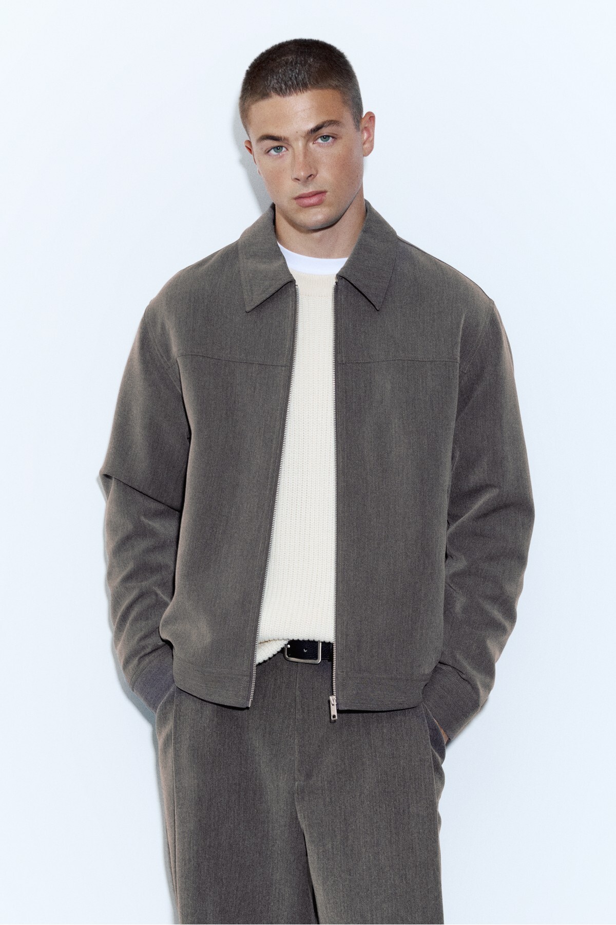Pull & Bear BASIC fermuarlı ceket