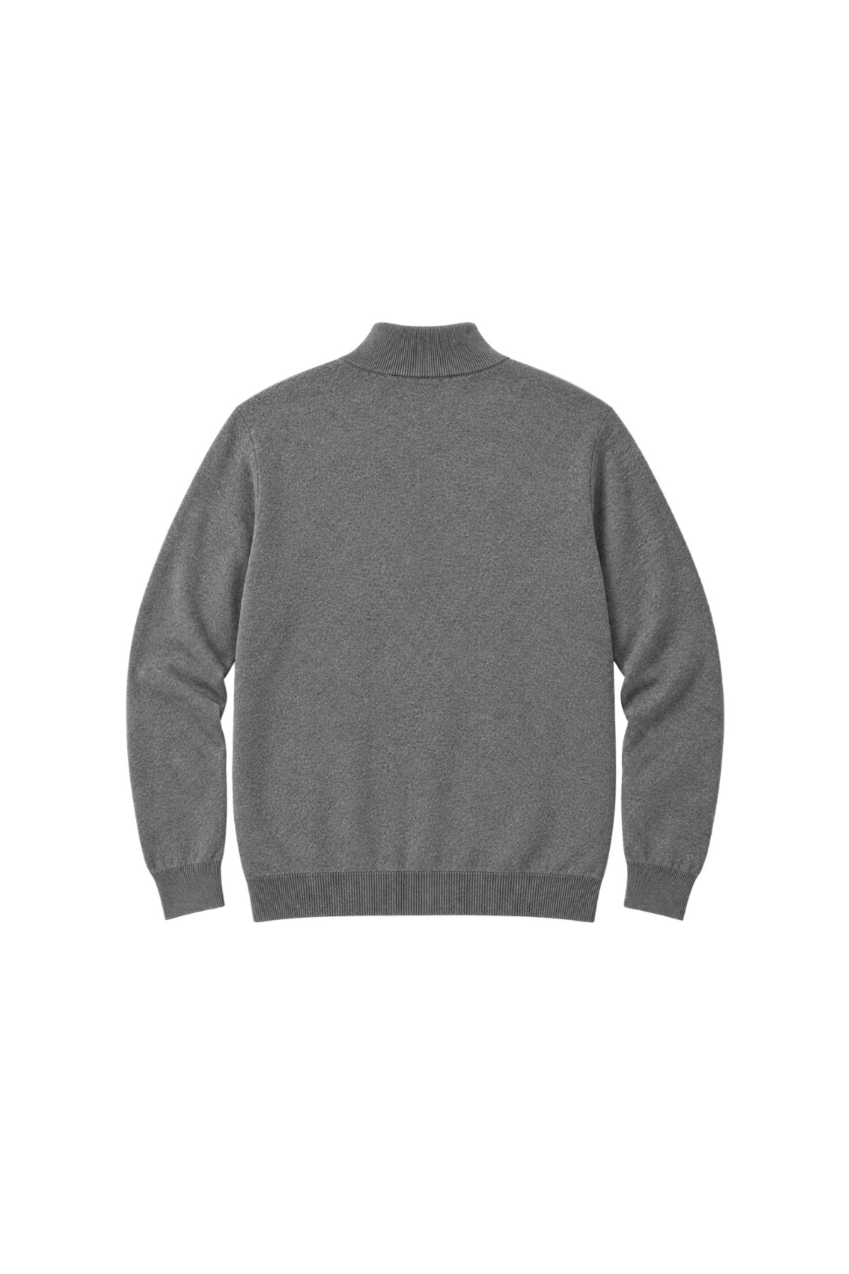 BattalModa Erkek Büyük Beden Füme Fermuarlı Dik Yaka Pamuklu Hırka 3XL-4XL-5XL-6XL görsel 5