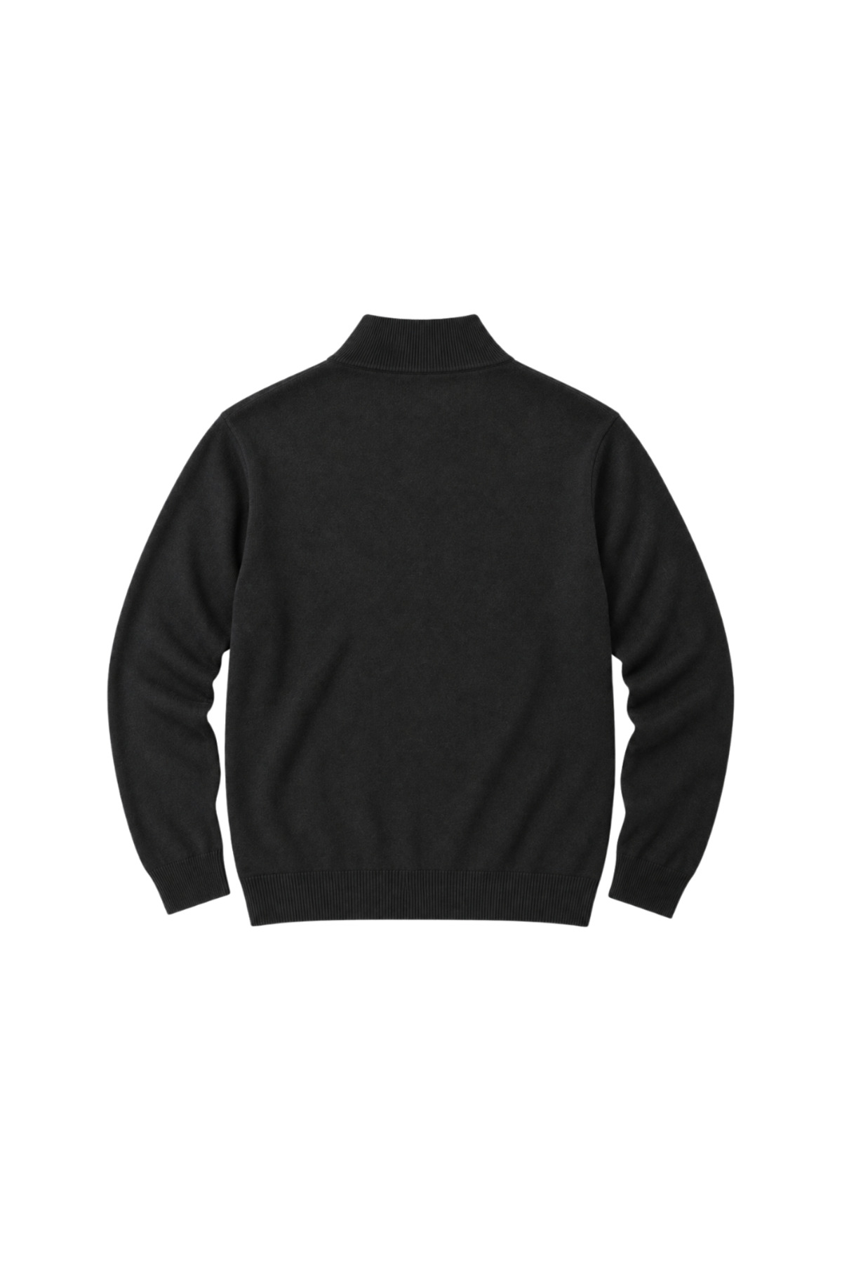 BattalModa Erkek Büyük Beden Antrasit Fermuarlı Dik Yaka Pamuklu Hırka 3XL-4XL-5XL-6XL görsel 5