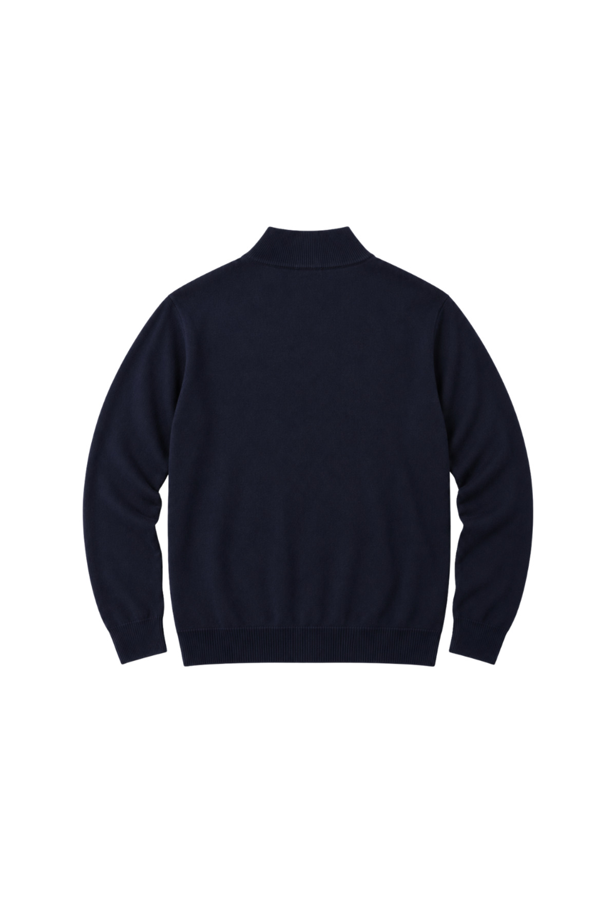 BattalModa Erkek Büyük Beden Lacivert Fermuarlı Dik Yaka Pamuklu Hırka 3XL-4XL-5XL-6XL görsel 5