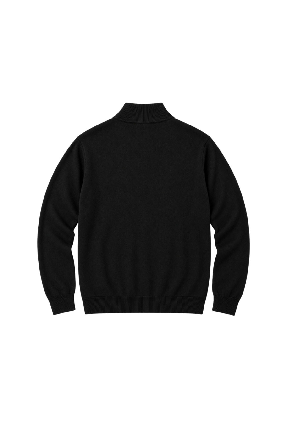 BattalModa Erkek Büyük Beden Siyah Fermuarlı Dik Yaka Pamuklu Hırka 3XL-4XL-5XL-6XL görsel 5