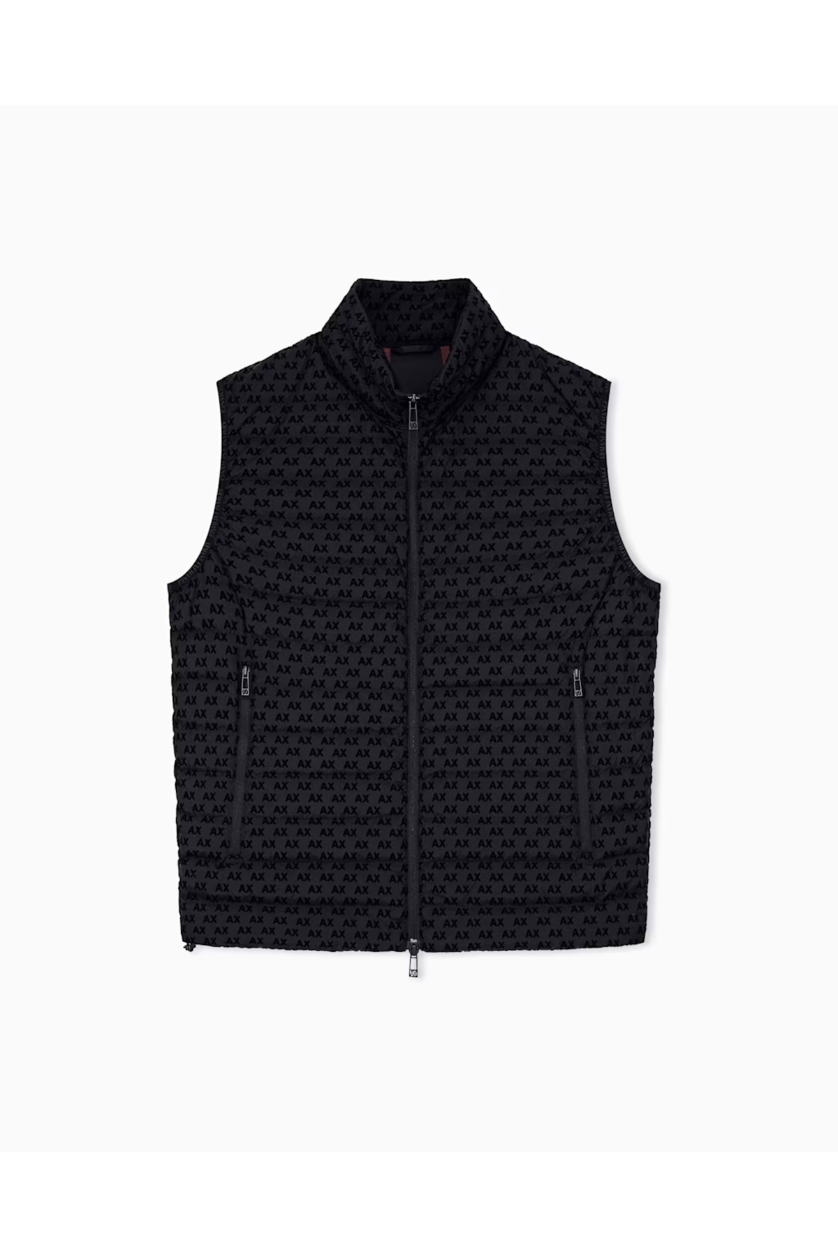 جلیقه مشکی مردانه با زیپ و طرح لوگو آرمانی اکسچنج جلیقه Armani Exchange