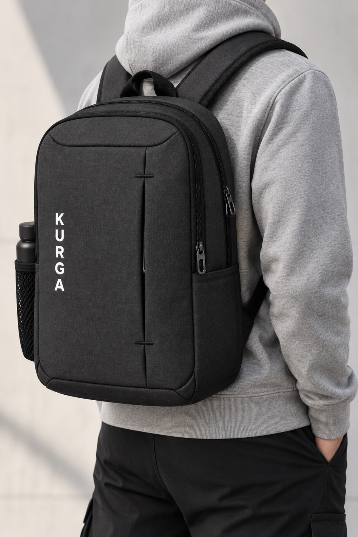 kurga Escape 15.6” Sırt Çantası, Suya Dayanıklı, Çok Bölmeli, Günlük ve Okul Sırt Çantası görsel 3