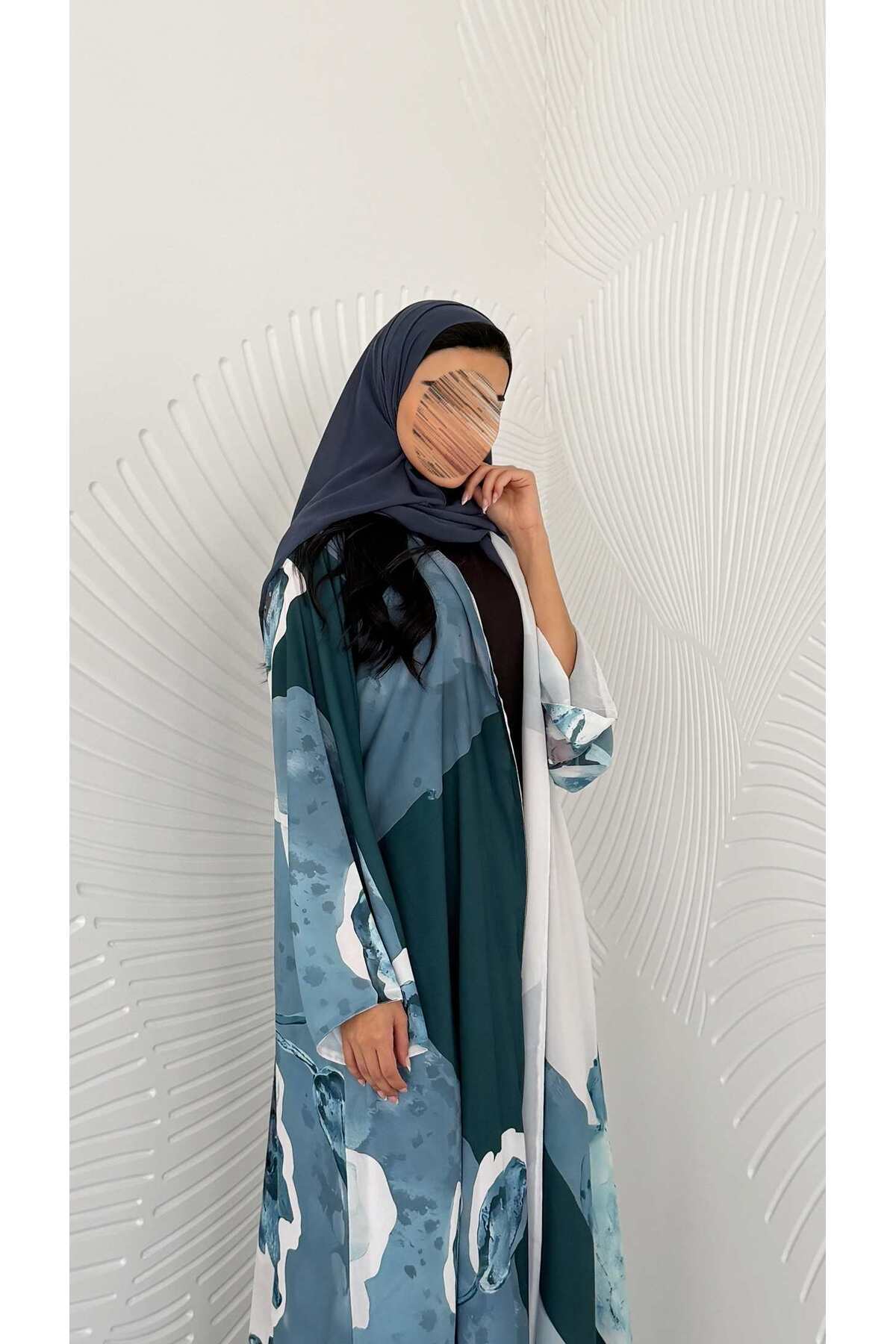 MWT2078 - عباية طباعة صيفية ملونه