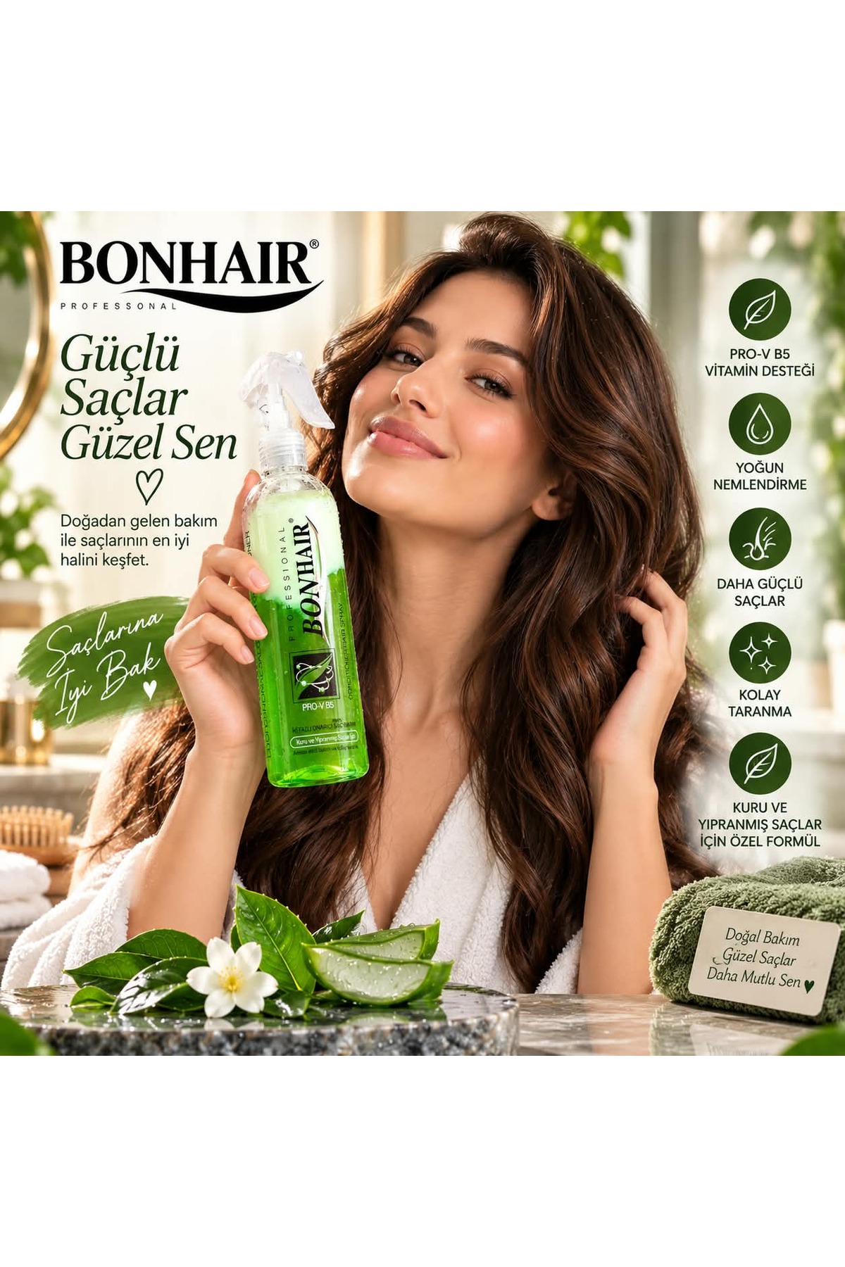 Genel Markalar BONHAIR Professional PRO-V B5 İki Fazlı Onarıcı Saç Bakım Spreyi – Kuru ve Yıpranmış Saçlar İçin Nemlendirici, Kolay Tarama ve Parlaklık Bakımı — PRO40ORİON