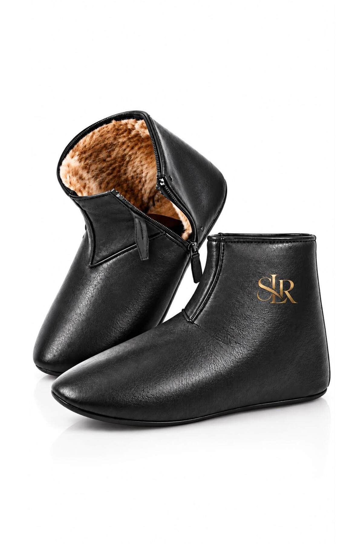 SOLERIUM SHOES Çorap Mest kürklü %100 Hakiki Deri fermuarlı görsel 2
