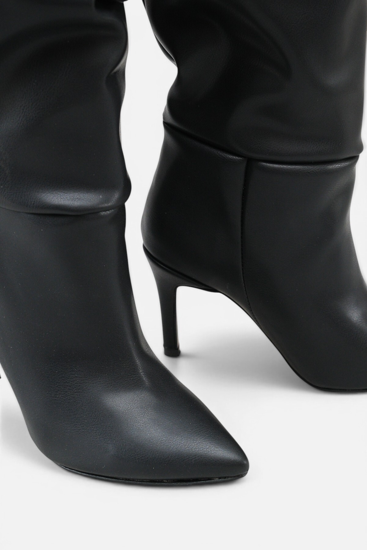 Liza Shoes LOİS Siyah Körüklü Yüksek Topuklu Kadın Çizme A033-K2008 görsel 3