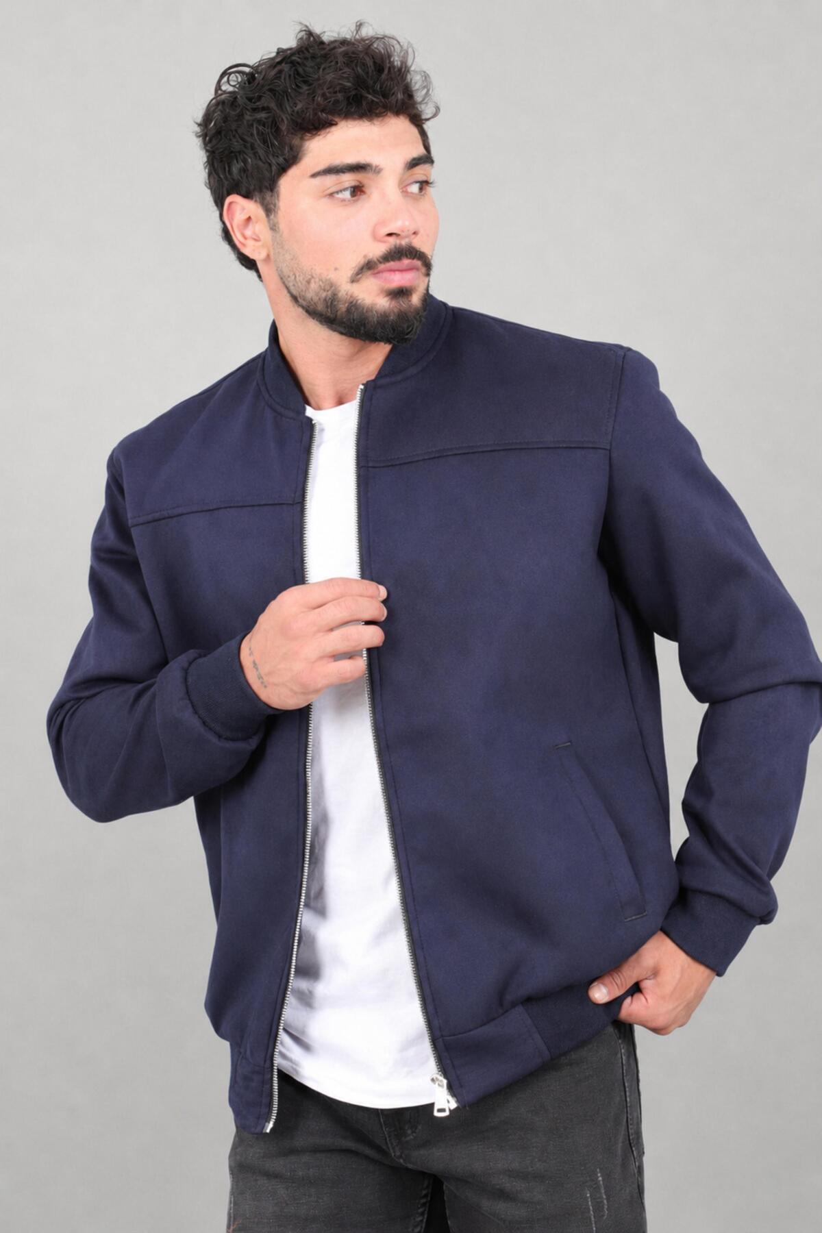 مانتو فصلی جیر الاستیک کمری یقه کالج BL 1711-60287 — رنگارنگ — تصویر 2 از 8