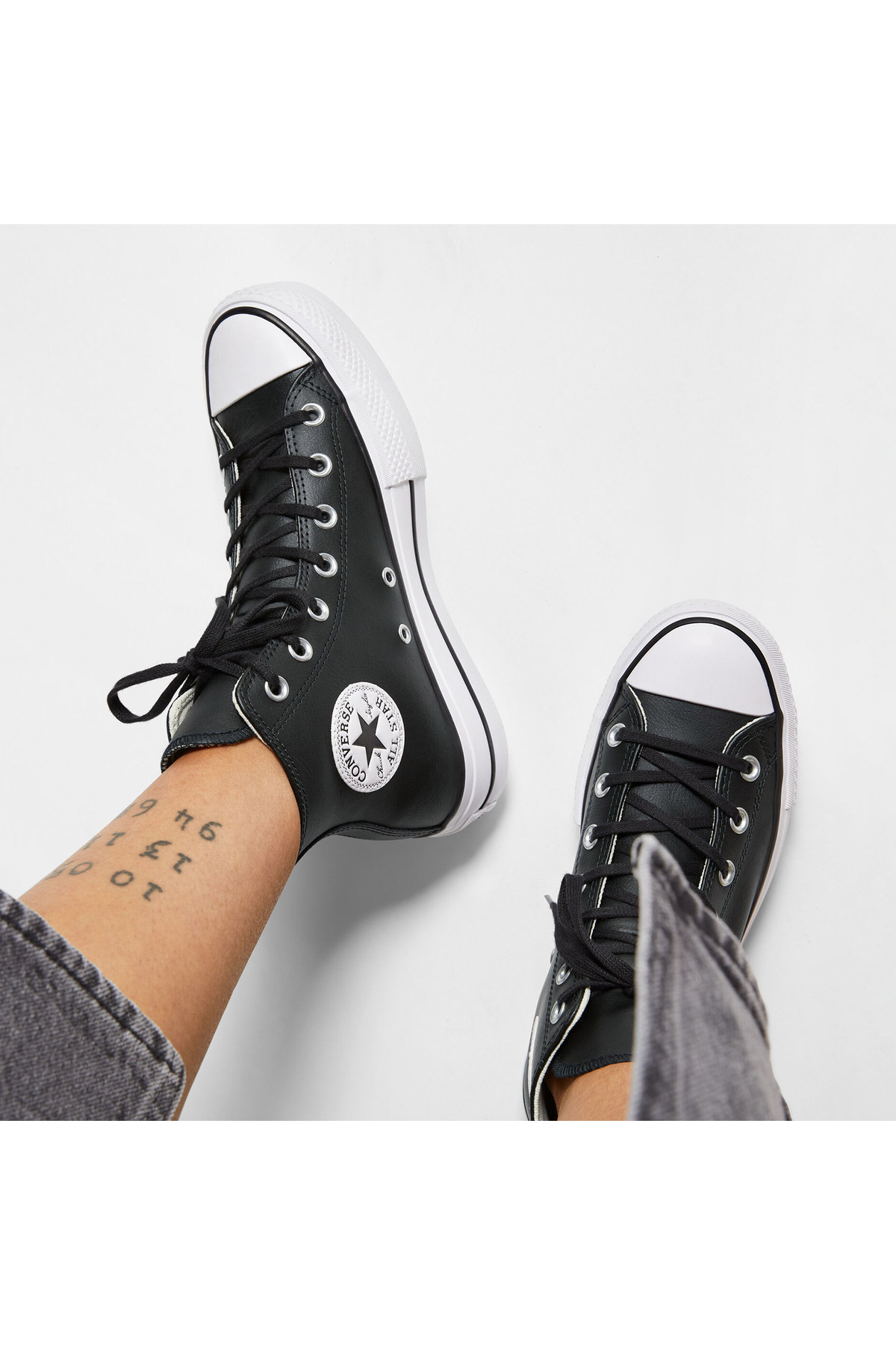 Converse Chuck Taylor All Star High Lift Kadın Siyah Sneaker görsel 4