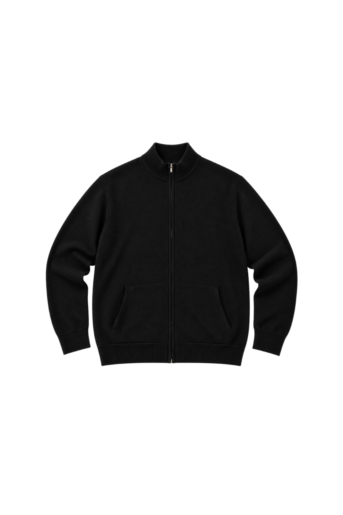 BattalModa Erkek Büyük Beden Siyah Basic Cepli Triko Hırka 3XL-4XL-5XL-6XL görsel 4