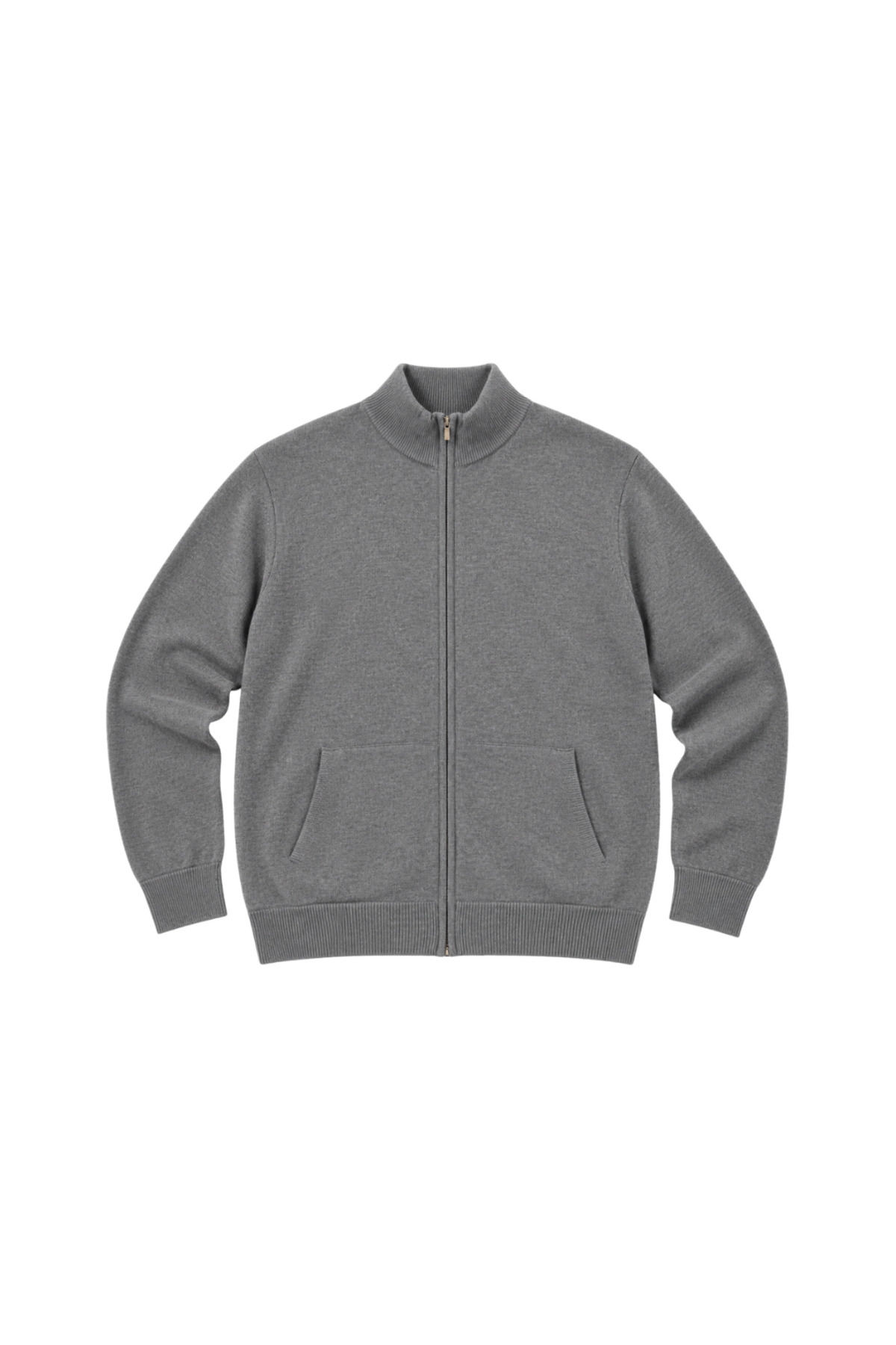 BattalModa Erkek Büyük Beden Füme Basic Cepli Triko Hırka 3XL-4XL-5XL-6XL görsel 4