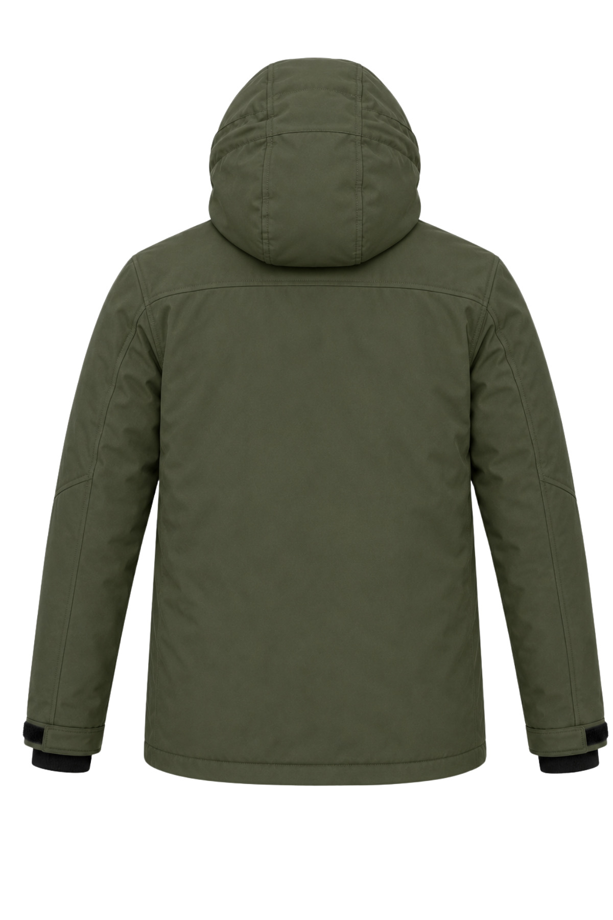 Erkek Yeşil Softshell Mont Kapüşonlu Kışlık Suya Dayanıklı Fermuarlı Cepli Outdoor Mont görsel 5