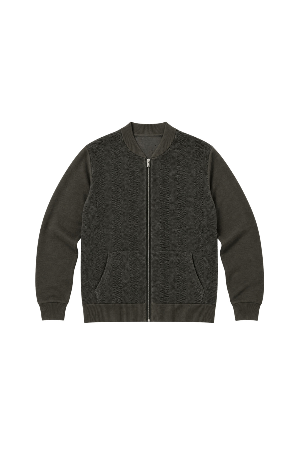 BattalModa Erkek Büyük Beden Koyu Vizon Vento Cepli Triko Hırka 3XL-4XL-5XL-6XL görsel 4