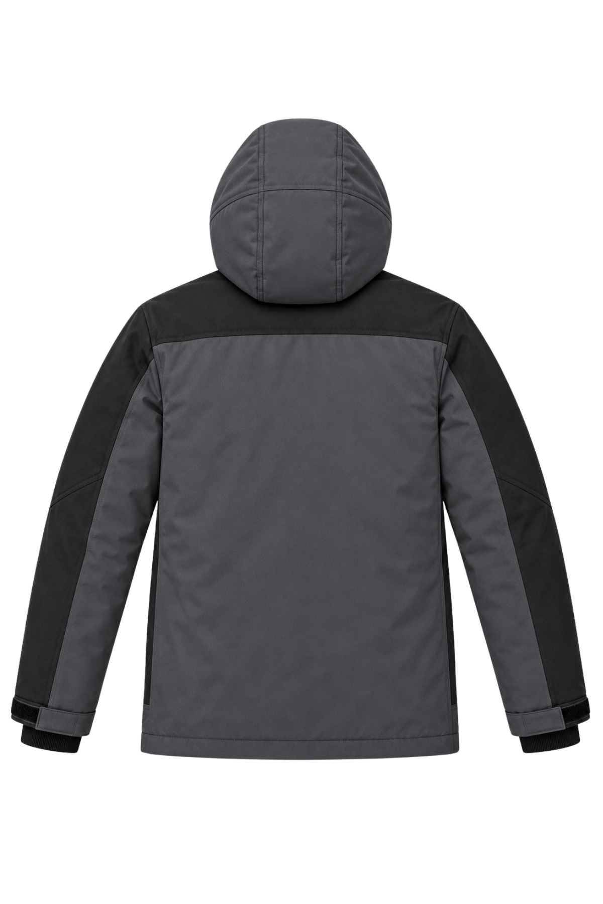 Erkek Gri Softshell Mont Kapüşonlu Kışlık Suya Dayanıklı Fermuarlı Cepli Outdoor Mont görsel 5