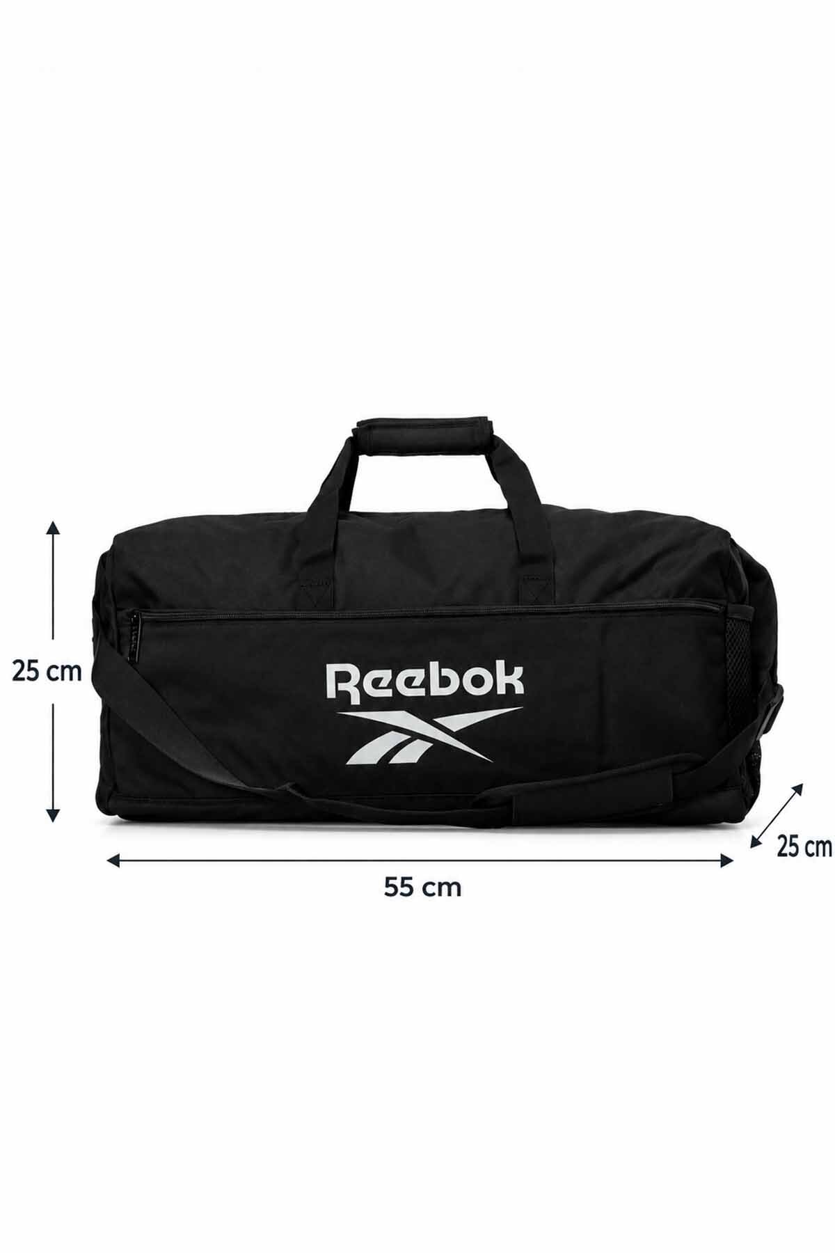 Reebok Unisex Fitness Spor Çantası Siyah Ayrı Ayakkabı Gözlü Omuz Askılı 55X25X25CM görsel 2